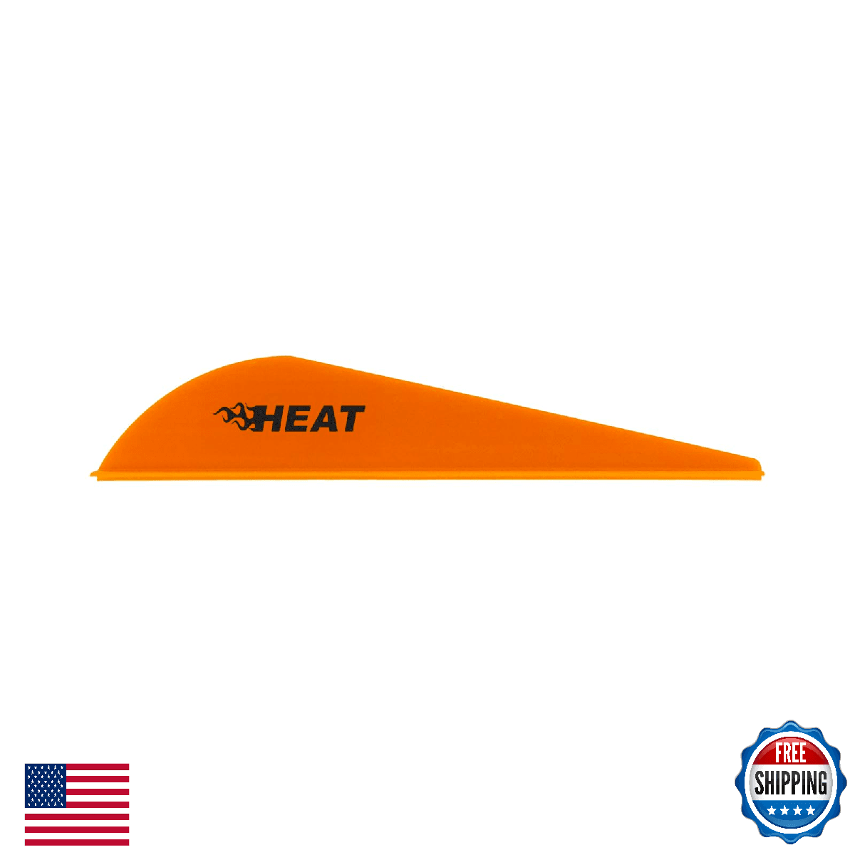 Bohning Heat Vane, Low Profile Hunting Vane, 2.5" 100pk, Neon Orange - Image 1