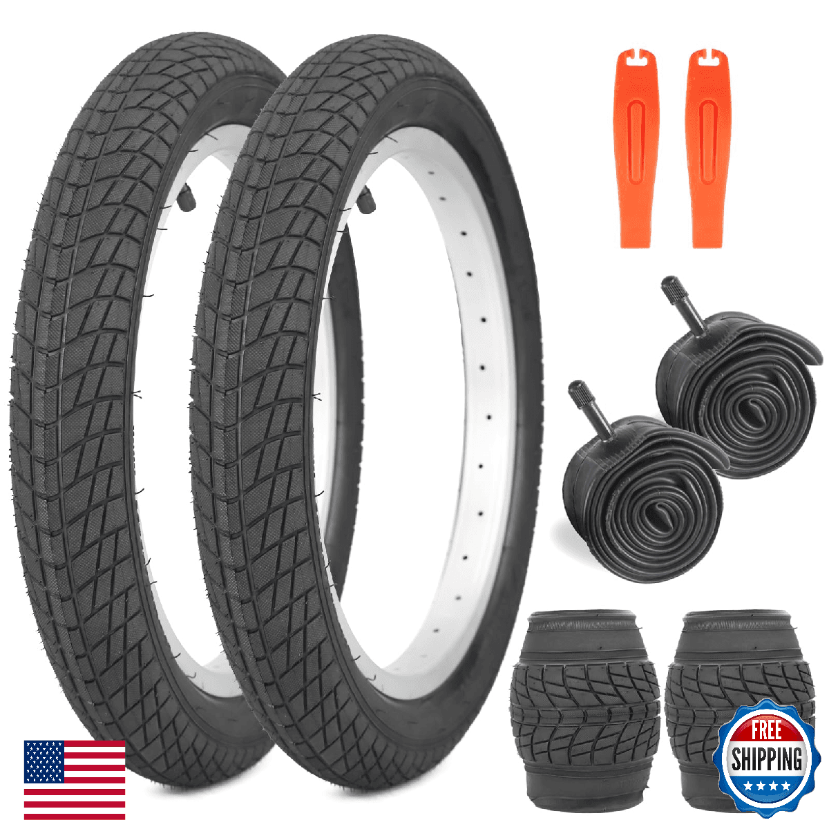 WEEROCK 18 Inch Kid Bike Tire, 2 Pack 18 X 2.125(54-355) Child Bicycle Tires wit - Image 1