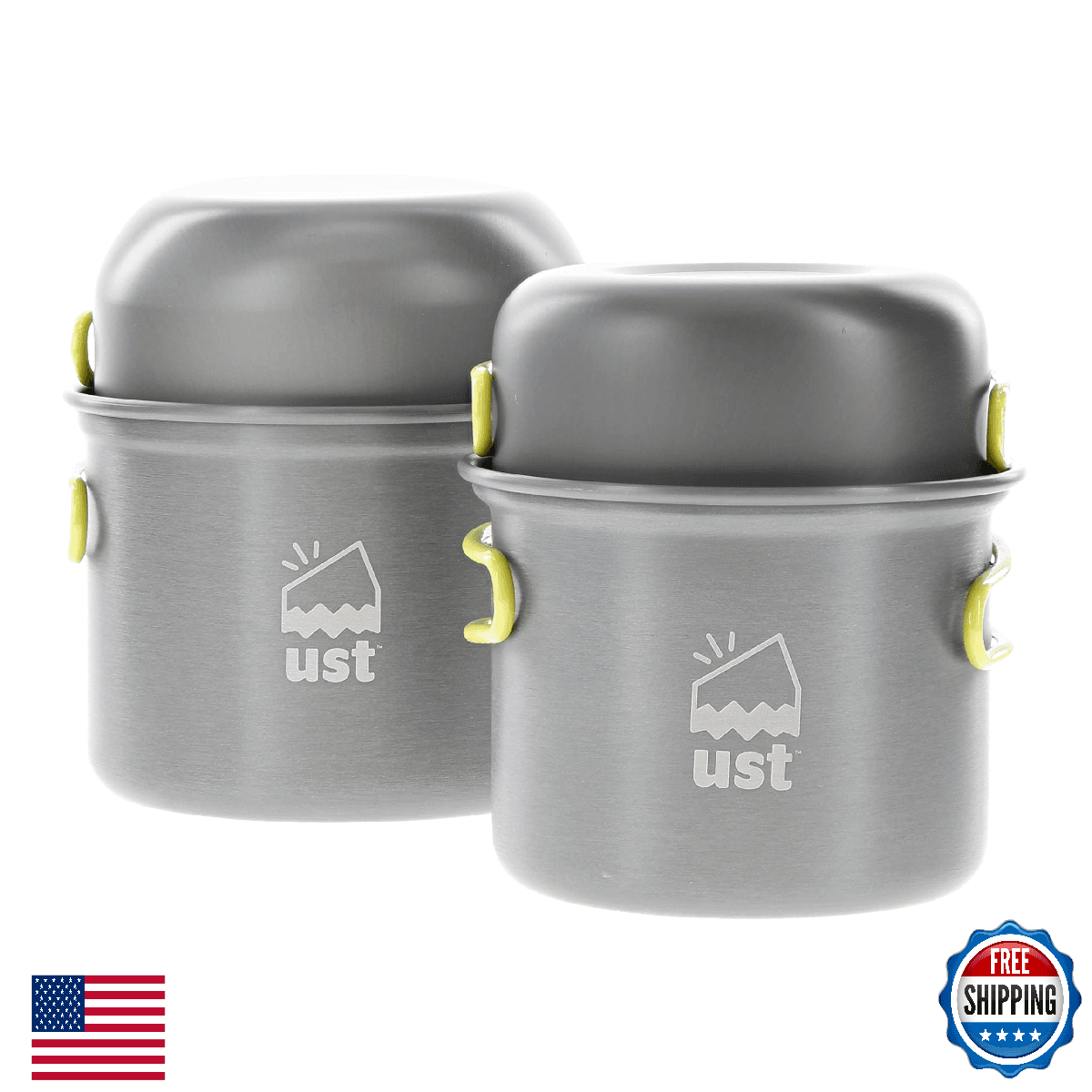 UST Duo Cook Kit Lightweight Compact BPA Free Anodized Aluminum Camping Hiking - Image 1