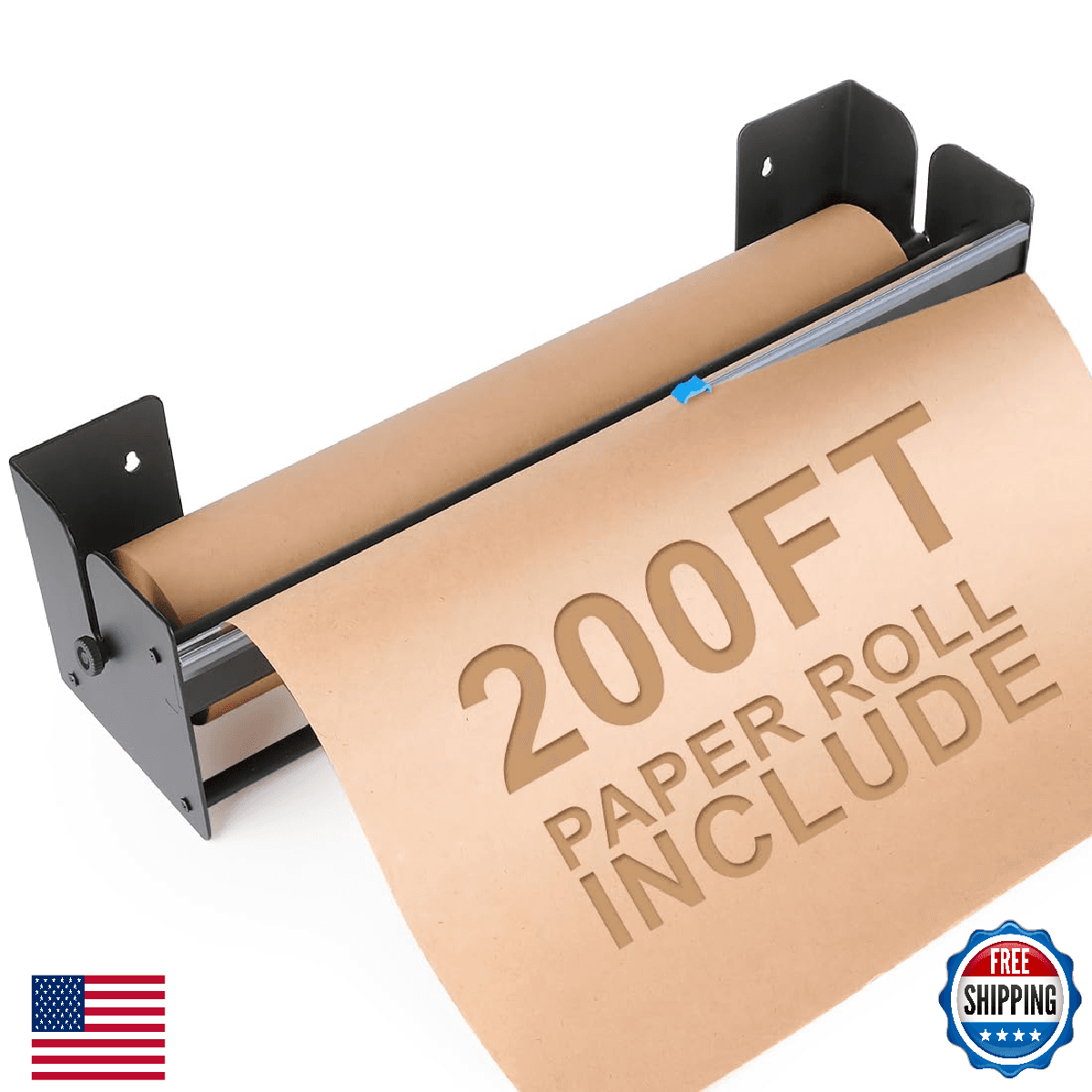 Perkhomy 18 Inch Paper Roll Dispenser and Cutter - Heavy-Duty Wall Mountable, No - Image 1