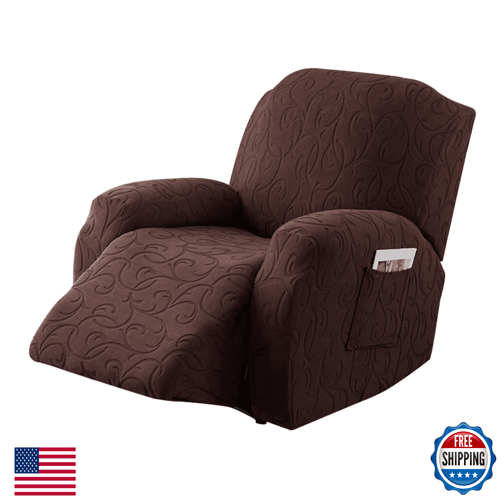 YUEANG 4 Pcs Stretch Recliner Cover Sofa Slipcover for Recliner Chair Couch - Image 1