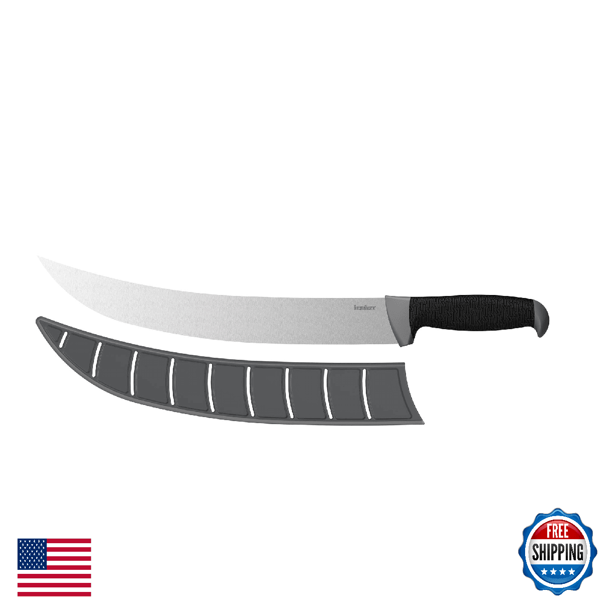 Kershaw 12" Curved Fillet Knife, Fixed 420J2 SS Blade, K-Texture Handle - Image 1