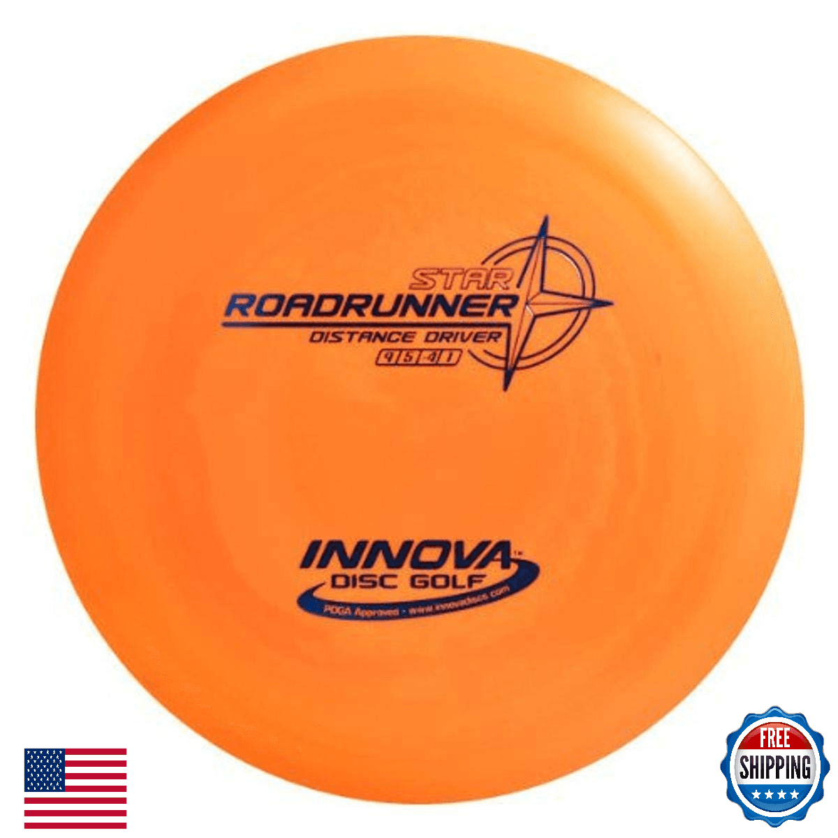 Innova Star Roadrunner Golf Disc 173-175g: Distance Driver, Finesse & Roller - Image 1
