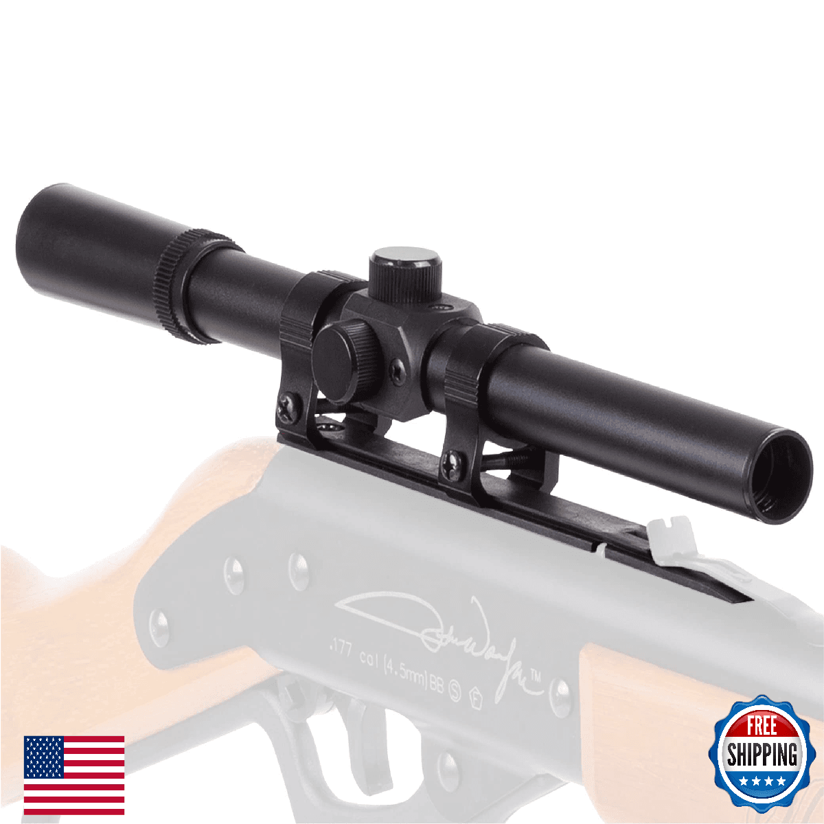 Air Venturi 4x15 Air Rifle Scope & Lasso Mount BB Gun Attachment - Image 1