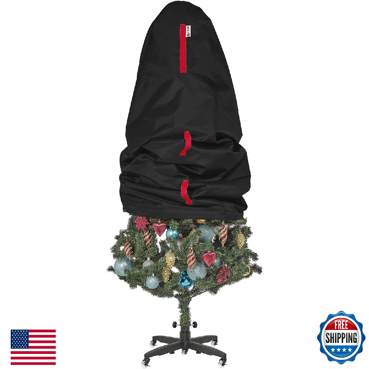 Upright Christmas Tree Storage Bag - Fits 9 Ft Artificial Xmas & Topiary Tree, V - Image 1