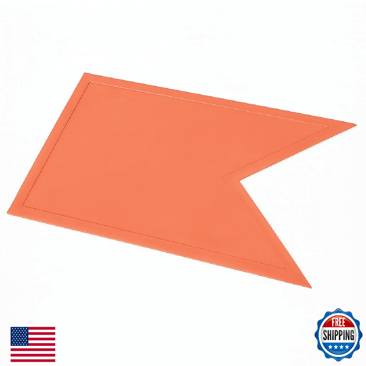 Markwort Strike Zone Pad Home Plate Extension Flexible Vinyl 25x16.75" - Image 1