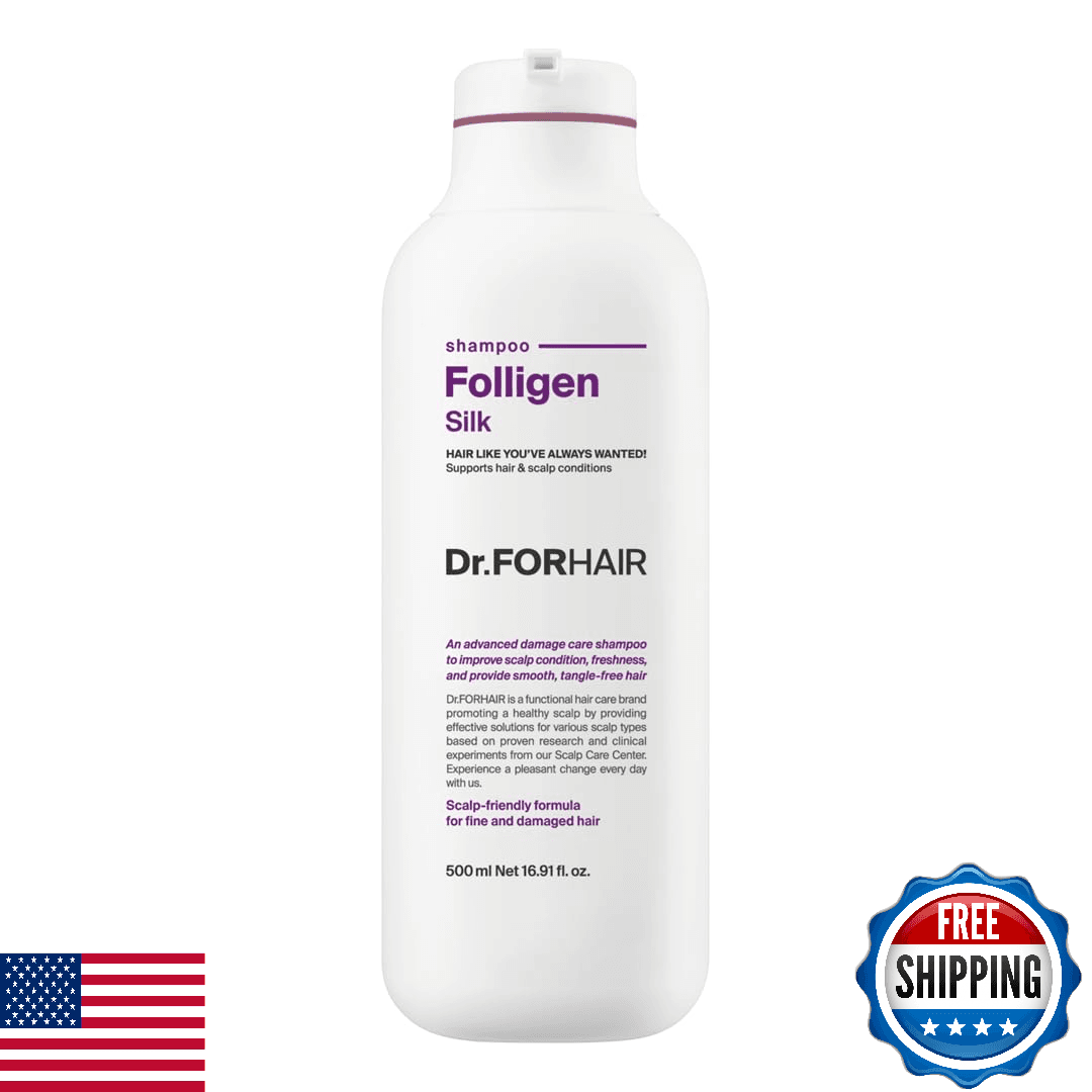 Dr.FORHAIR Folligen Silk Shampoo | Korean Haircare for Volume & Damage Care - Image 1
