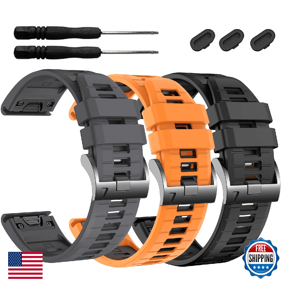 EZMVZKU 20mm Quickfit Silicone Band for Garmin Fenix 8 43mm/Descent Mk3 43mm - Image 1
