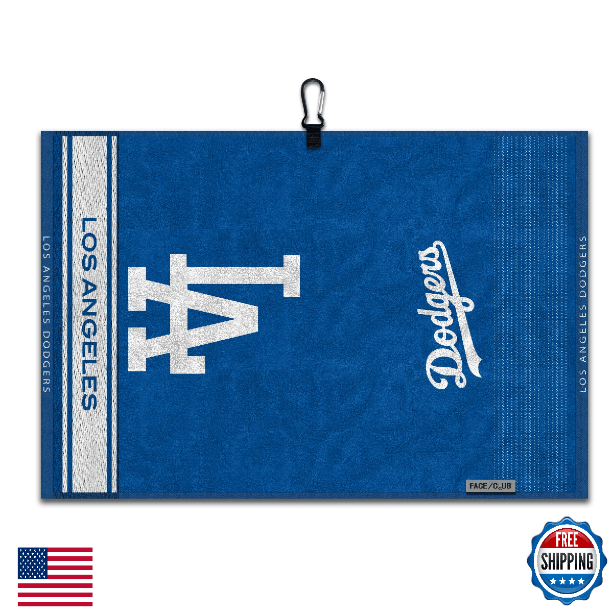 Team Effort Los Angeles Dodgers Face/Club Jacquard Golf Towel 16"x24" - Image 1