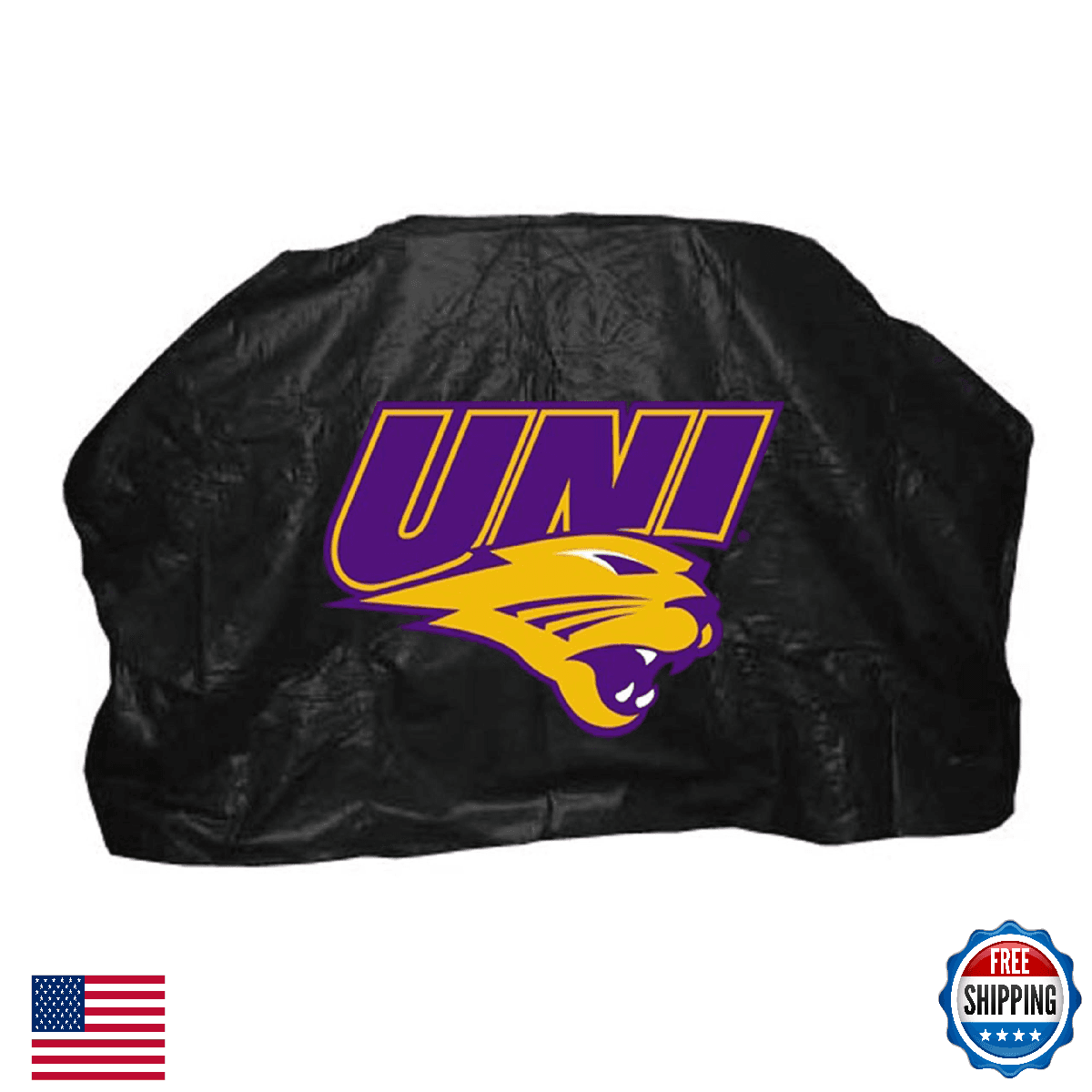 NCAA Northern Iowa Panthers 68" Grill Cover - Heavy Duty Vinyl - Image 1