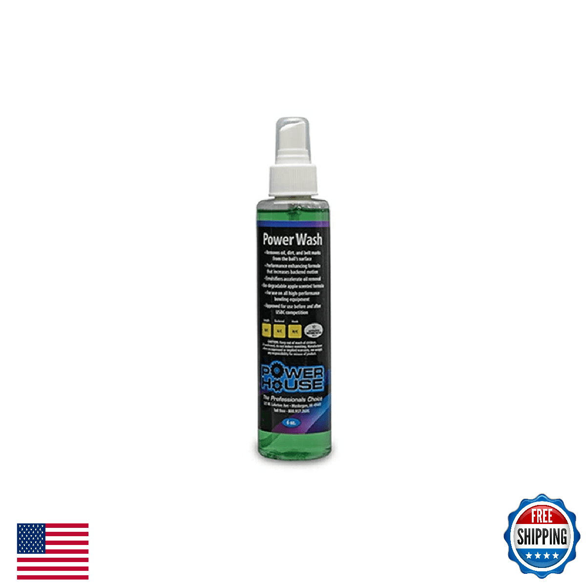 Ebonite Powerhouse Power Wash 6 oz Green - Removes Oil, Dirt & Belt Marks - Image 1