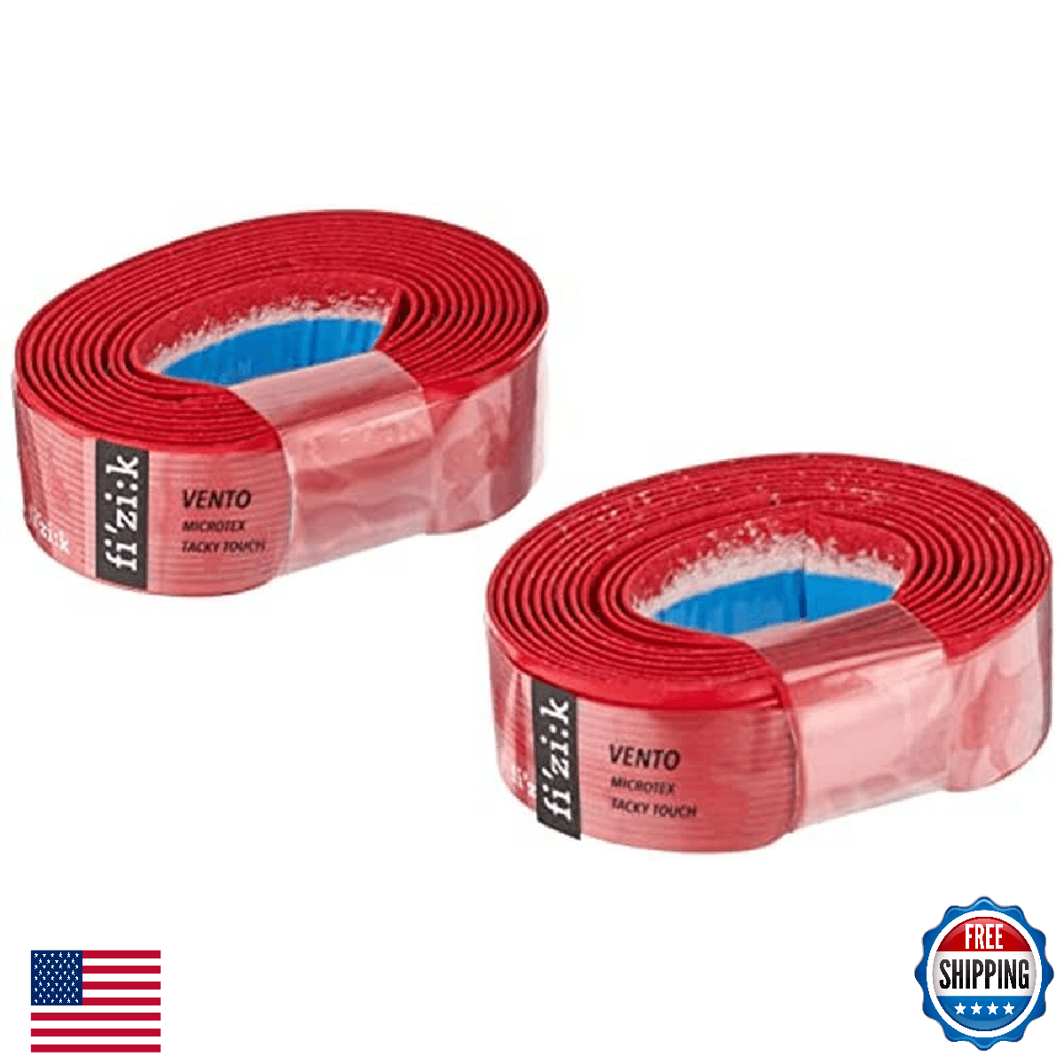 Fizik Vento Microtex Tacky 2mm Red Bike Handlebar Tape - Image 1