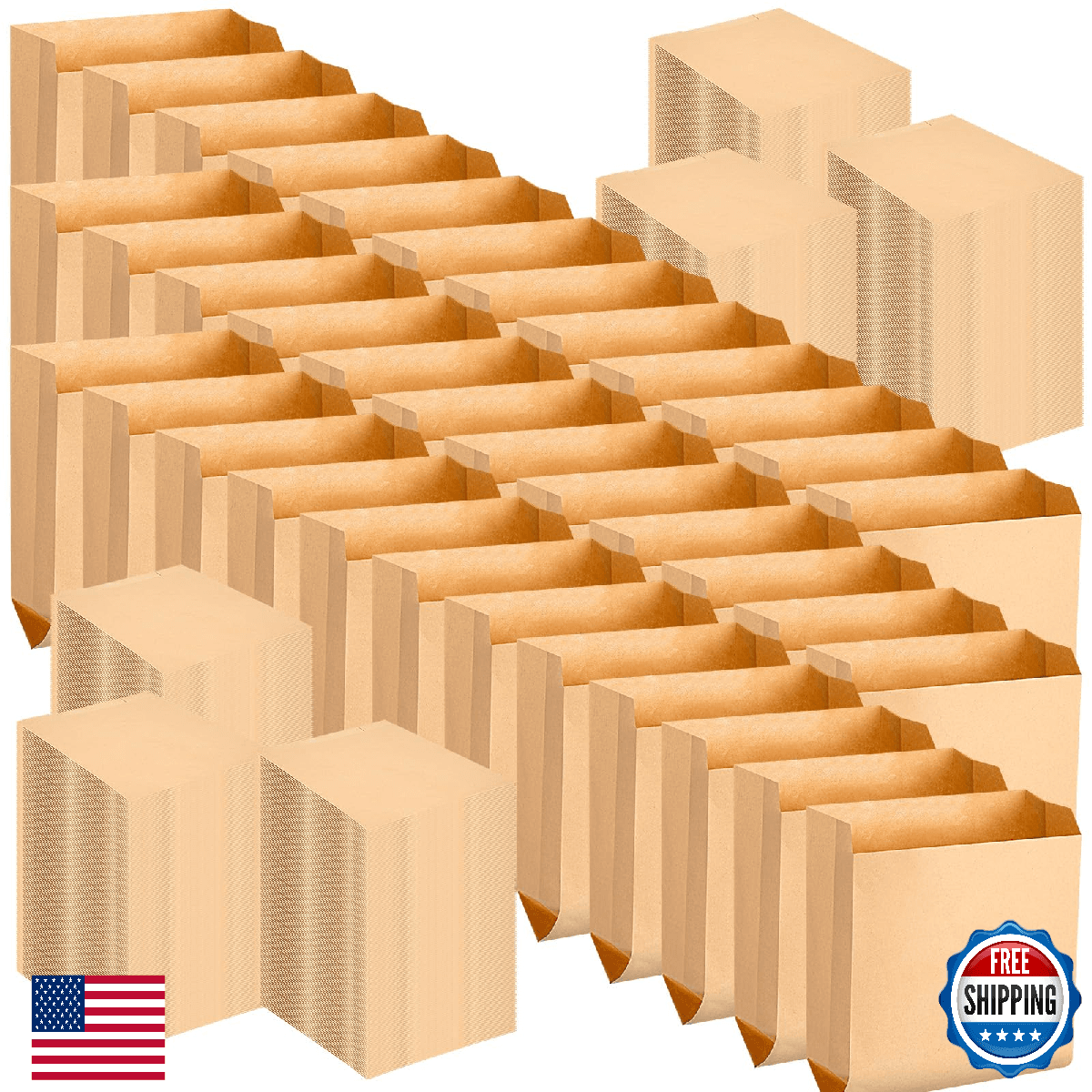 Thenshop 400 Pcs Waxed Kraft Feminine Hygiene Liner Bag, Business Restroom Bathr - Image 1