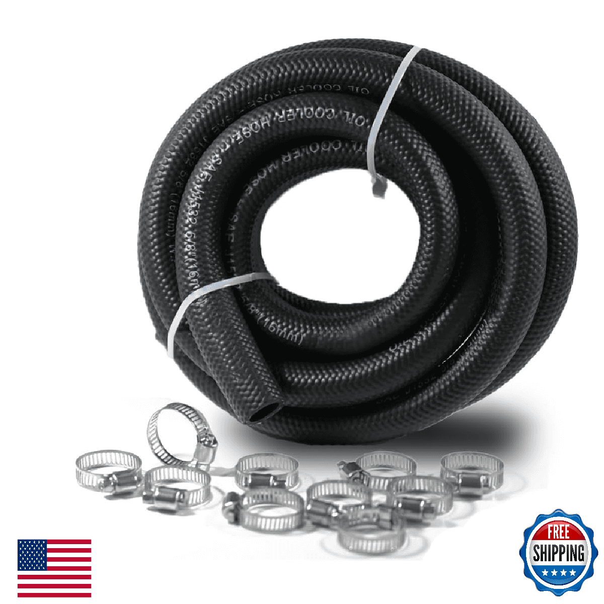 5/8 Transmission Oil Cooler Hose 10FT – J1532 Fuel Line Hose 300PSI High Pressur - Image 1