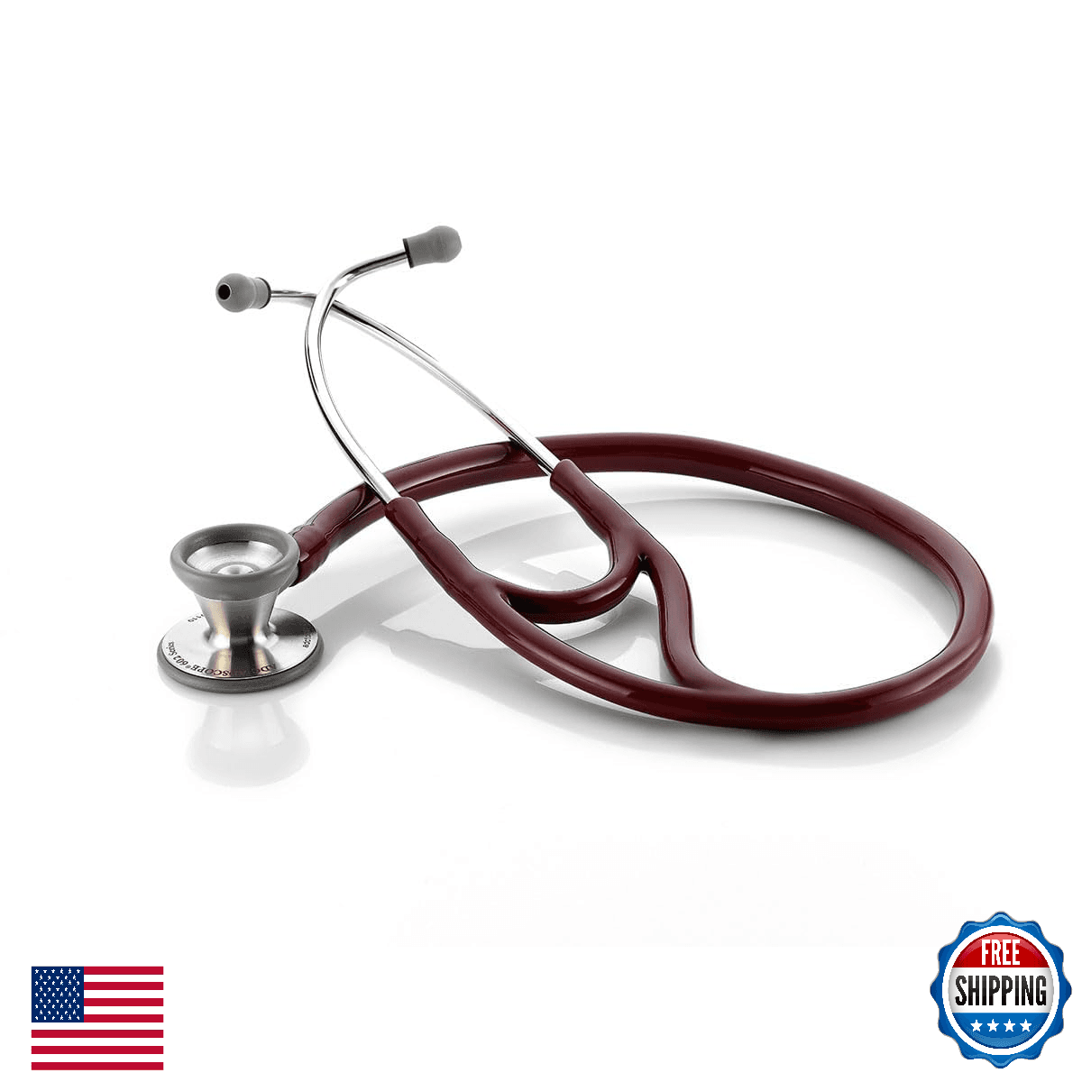 American Diagnostic Corporation ADSCOPE 602, Cardiology, Burgundy 1/EA - Image 1