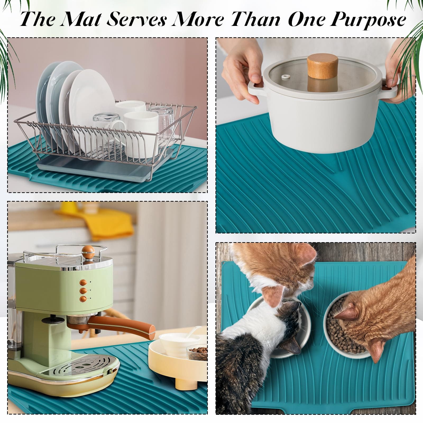 Teenyyou Extra Large Silicone Dish Drying Mat For Kitchen Counter Drying Pad 23. - Thumbnail 7