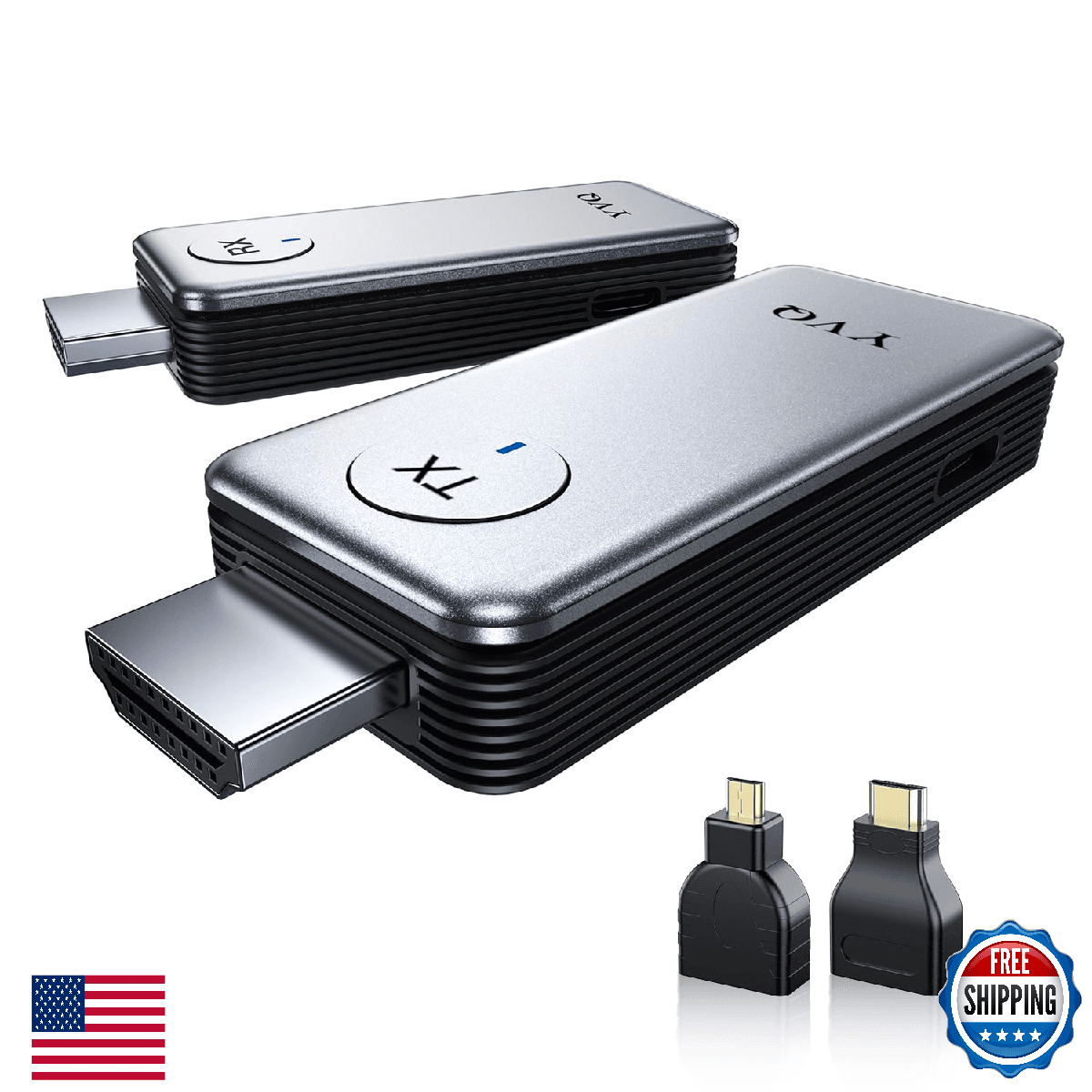 2025 Upgraded Wireless HDMI Transmitter and Receiver 328FT/100M, 4K Decode 1080P - Image 1