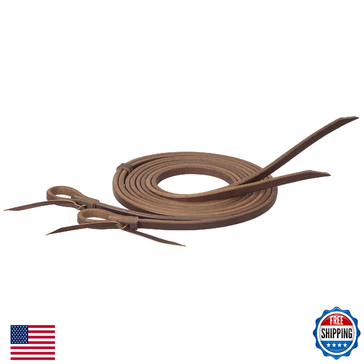 Weaver Leather Working Tack Extra Heavy Harness Split Reins, 1/2" x 8', Golden C - Image 1
