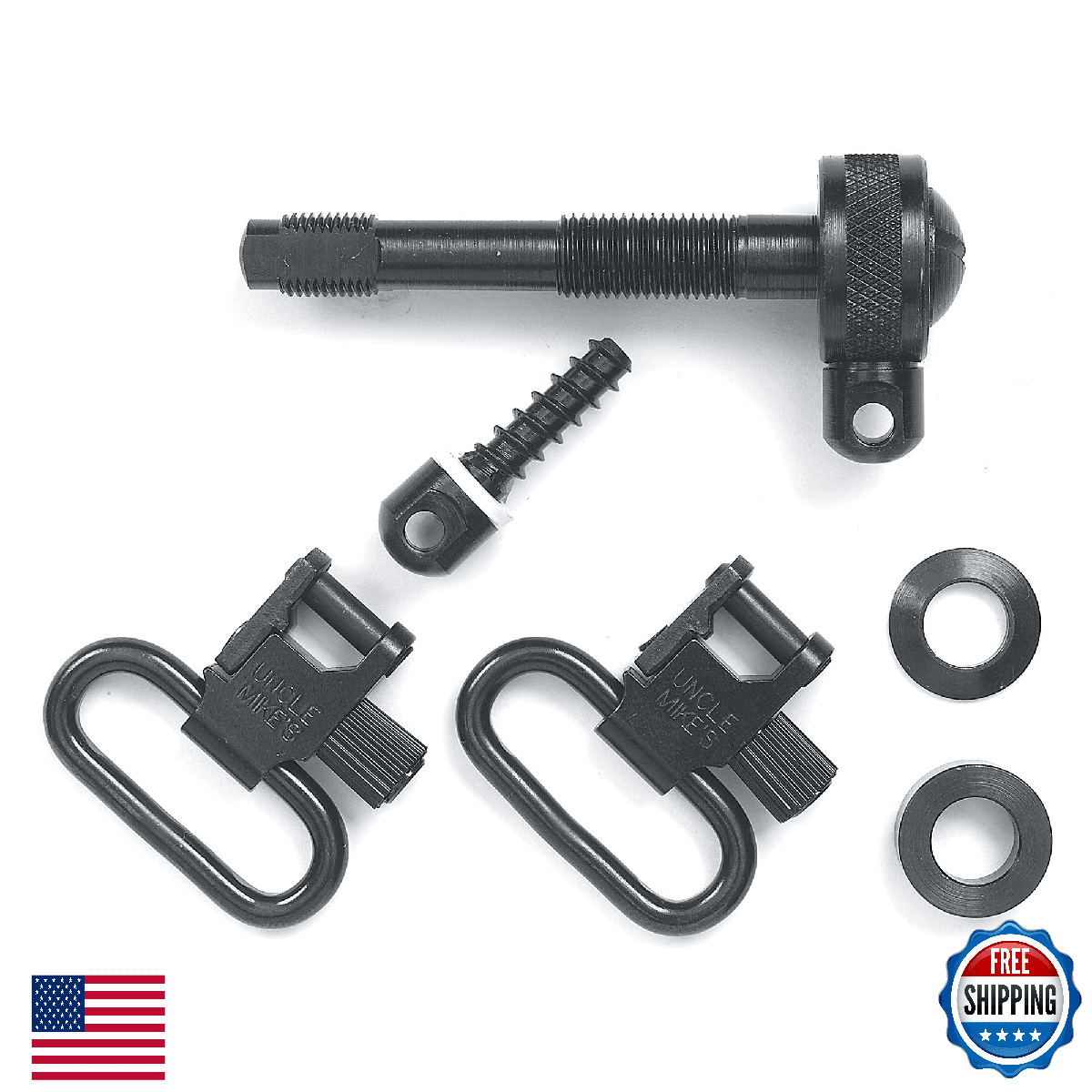 Uncle Mike's Swivels 742 ES 1" Black - Strong & Reliable - Image 1