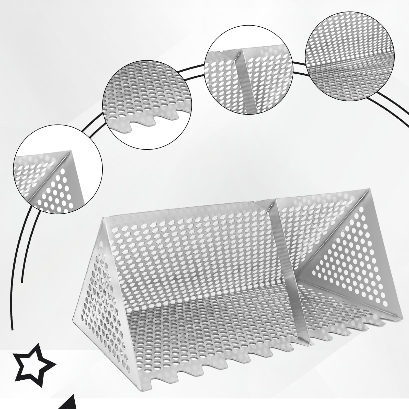 Sand Flea Rake, Durable Rake for Beach Easy to Install Sharp Teeth Wide Basket B - Thumbnail 3