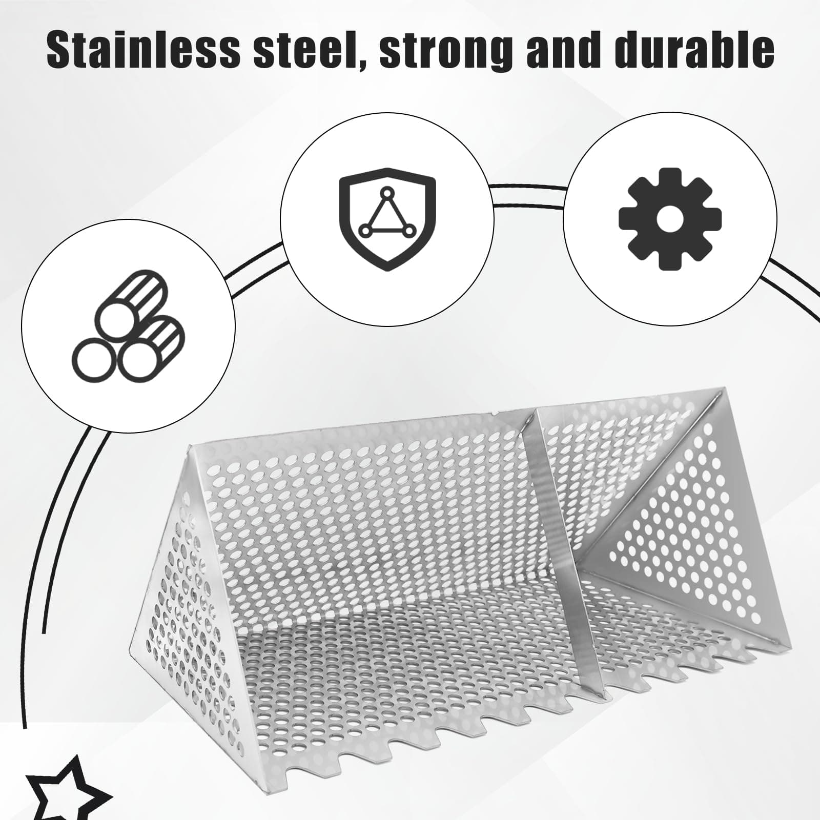 Sand Flea Rake, Durable Rake for Beach Easy to Install Sharp Teeth Wide Basket B - Thumbnail 4
