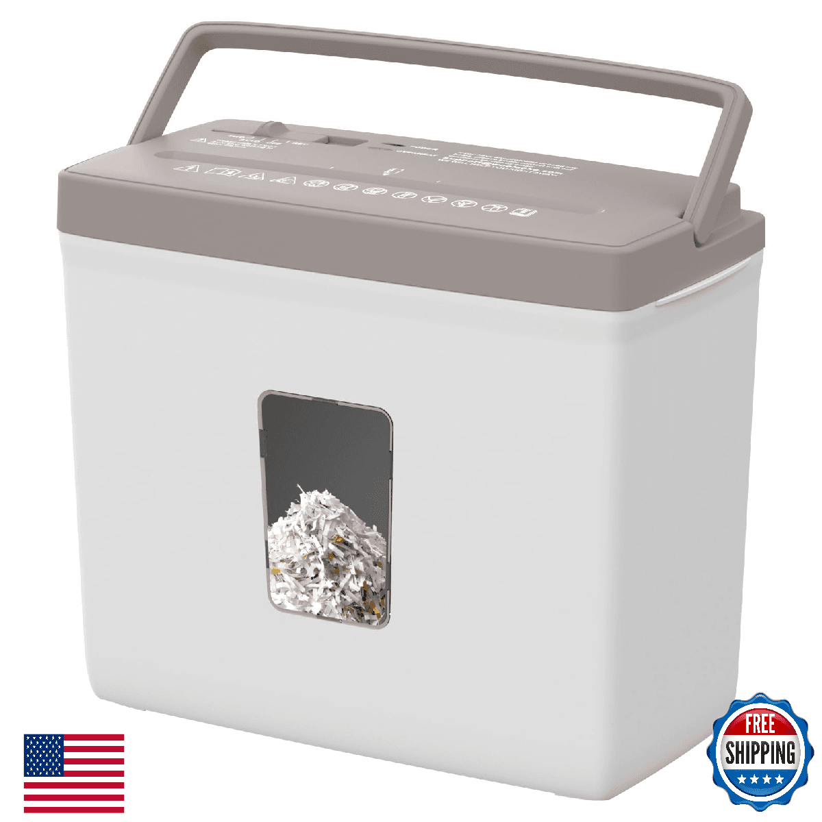 Suntiko 5-Sheet Cross Cut Paper Shredder for Home Office, P-4 High Security Leve - Image 1