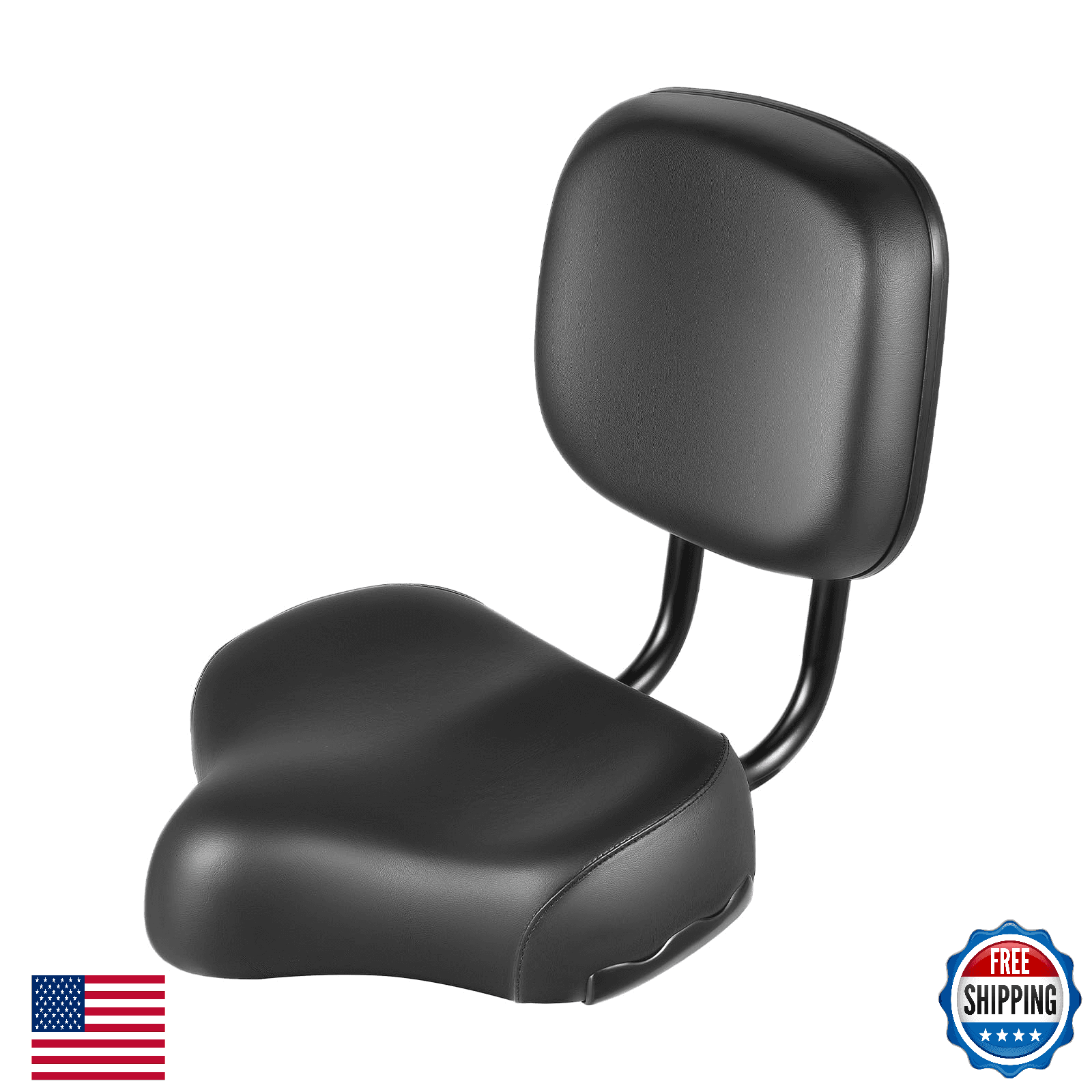 Extra Wide Bike Seat w/ Backrest - Ergonomic, Comfortable for Tricycles & Bikes - Image 1