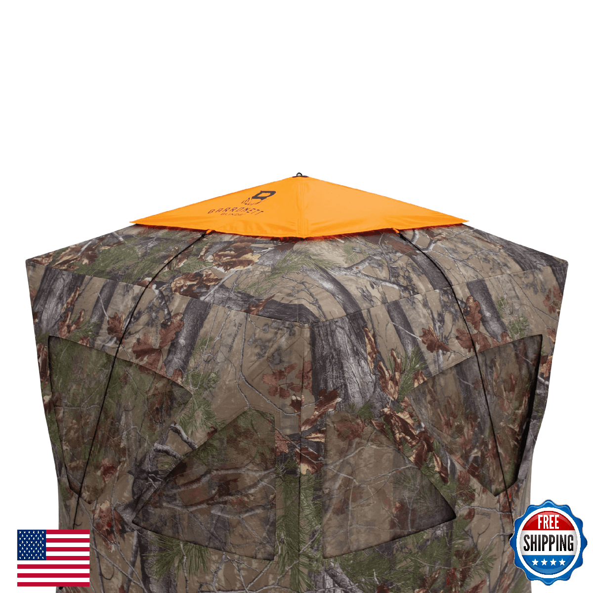 Barronett Blinds 4-Sided Blaze Orange Safety Cap for Hub Hunting Blind - Image 1
