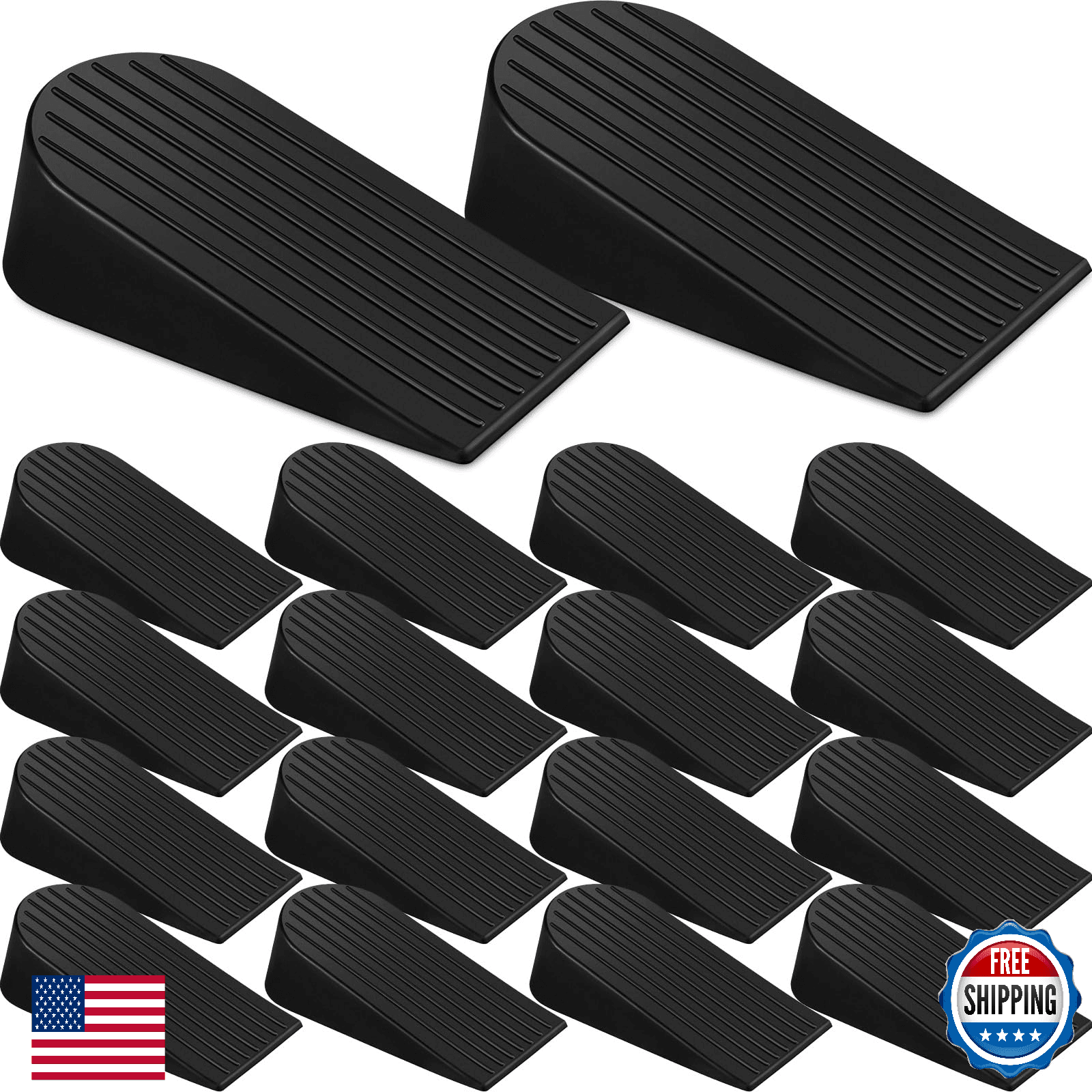 Frienda 16 Pack Large Door Stoppers Heavy Duty Rubber Stopper for Bottom of Door - Image 1