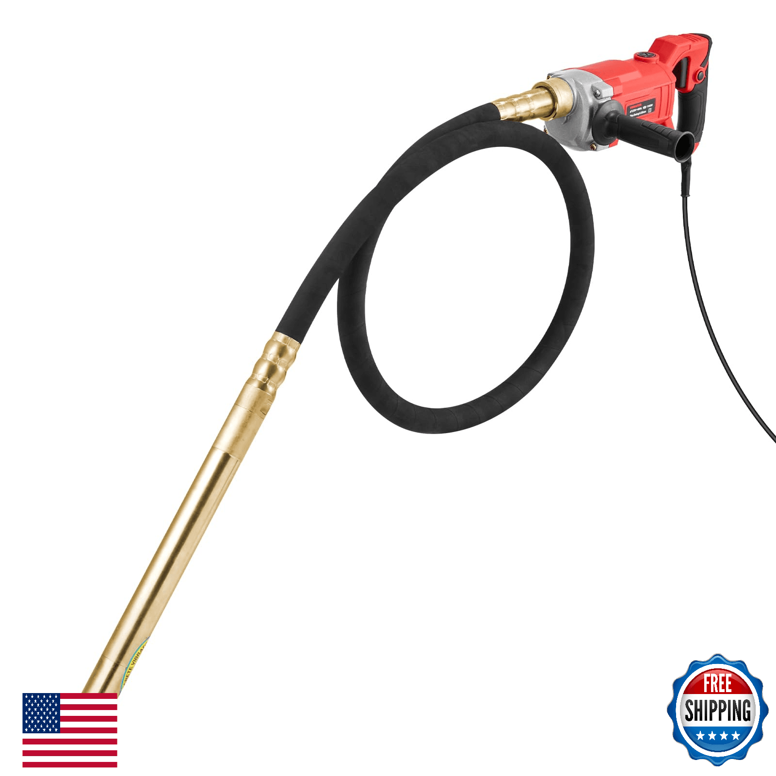 VEVOR 800W Electric Handheld Concrete Vibrator 13000VPM 1.81in Head - Image 1