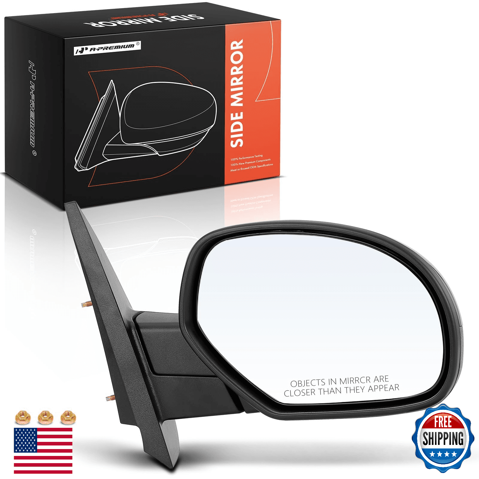 A-Premium Passenger Side Door Mirror for Chevy Silverado GMC Sierra 2007-2013 - Image 1