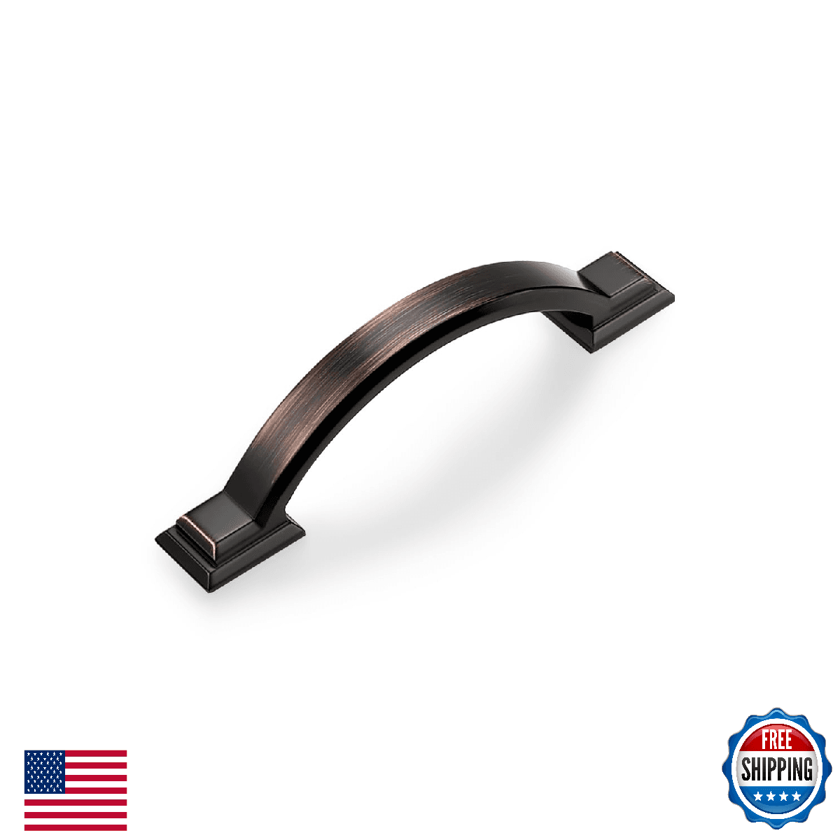 Mengico 10 Pack 3 Inch (76mm) Oil Rubbed Bronze Zinc Alloy Cabinet Pulls - Rusti - Image 1