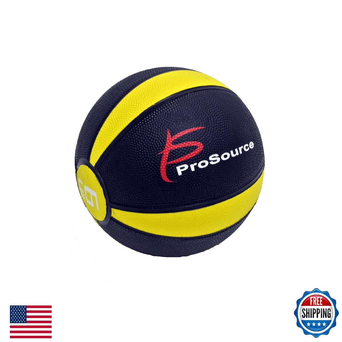 ProsourceFit 6lb Rubber Medicine Ball - Full Body Workout Weighted Exercise - Image 1