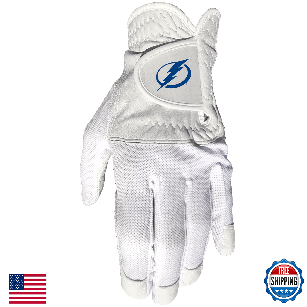 Team Golf NHL Tampa Bay Lightning Cool Mesh Cabretta Leather Golf Glove - Image 1