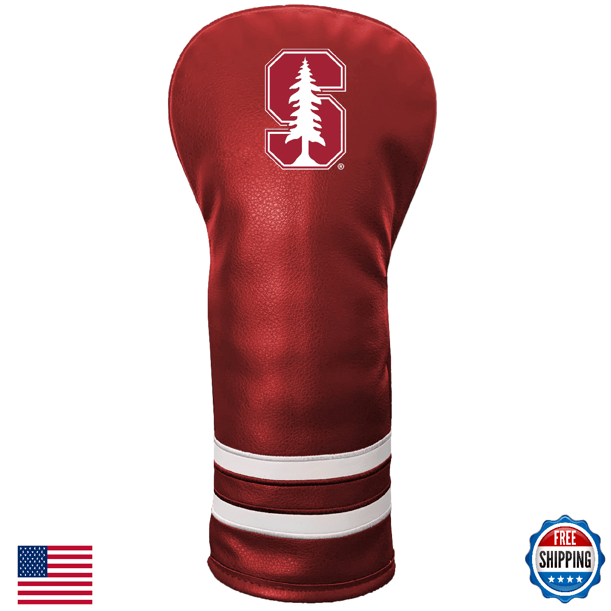 Team Golf NCAA Stanford Vintage Fairway Headcover - All Fairway, Hybrid, Utility - Image 1