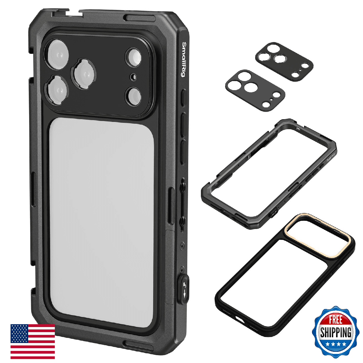 SMALLRIG Mobile Video Cage for iPhone 17 Pro, Case with T-Mount Lens Backplate a - Image 1