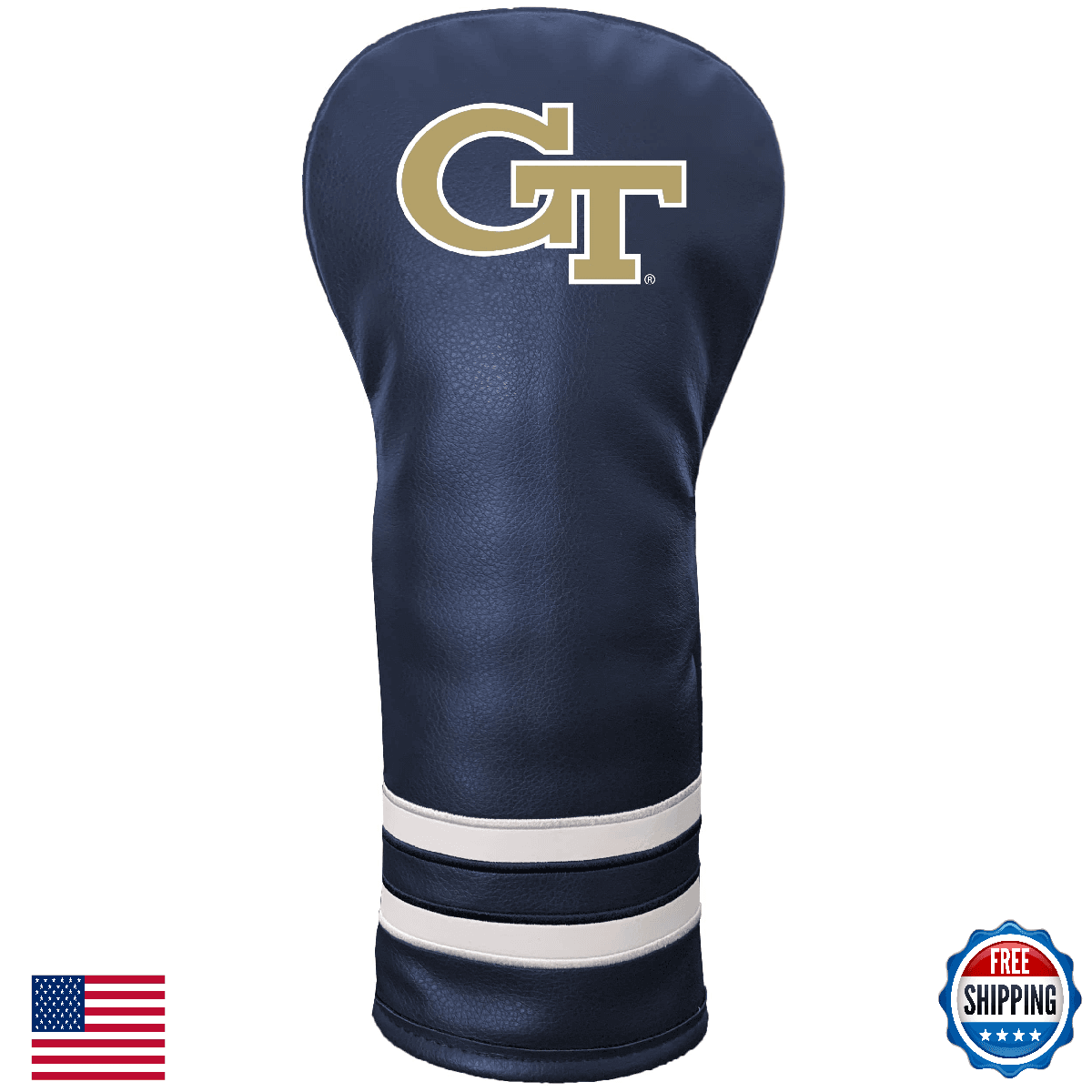 Team Golf NCAA Georgia Tech Vintage Fairway Headcover - All Fairway, Hybrid Club - Image 1
