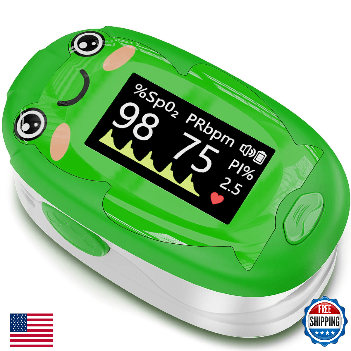 Alecaremed Pulse Oximeter for Kids, Adorable Animal Children Oxygen Monitor Fing - Image 1