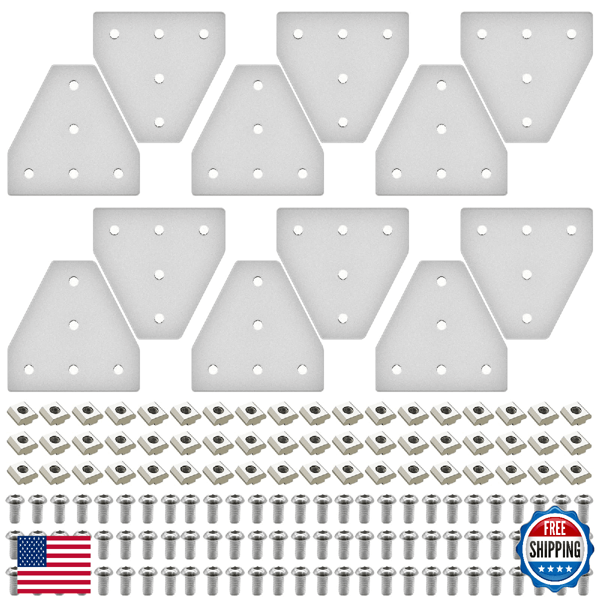 Seekliny 12pcs 3030 Brackets T Plate Connector Joint T Slot Hardware V Slot - Image 1