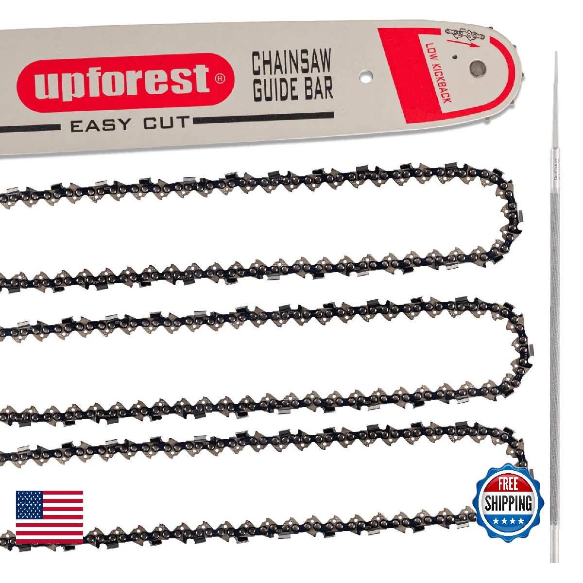 10" Chainsaw Chains and Guide Bar for WORX WG309, Sun Joe SWJ803E SWJ807E Gifts - Image 1