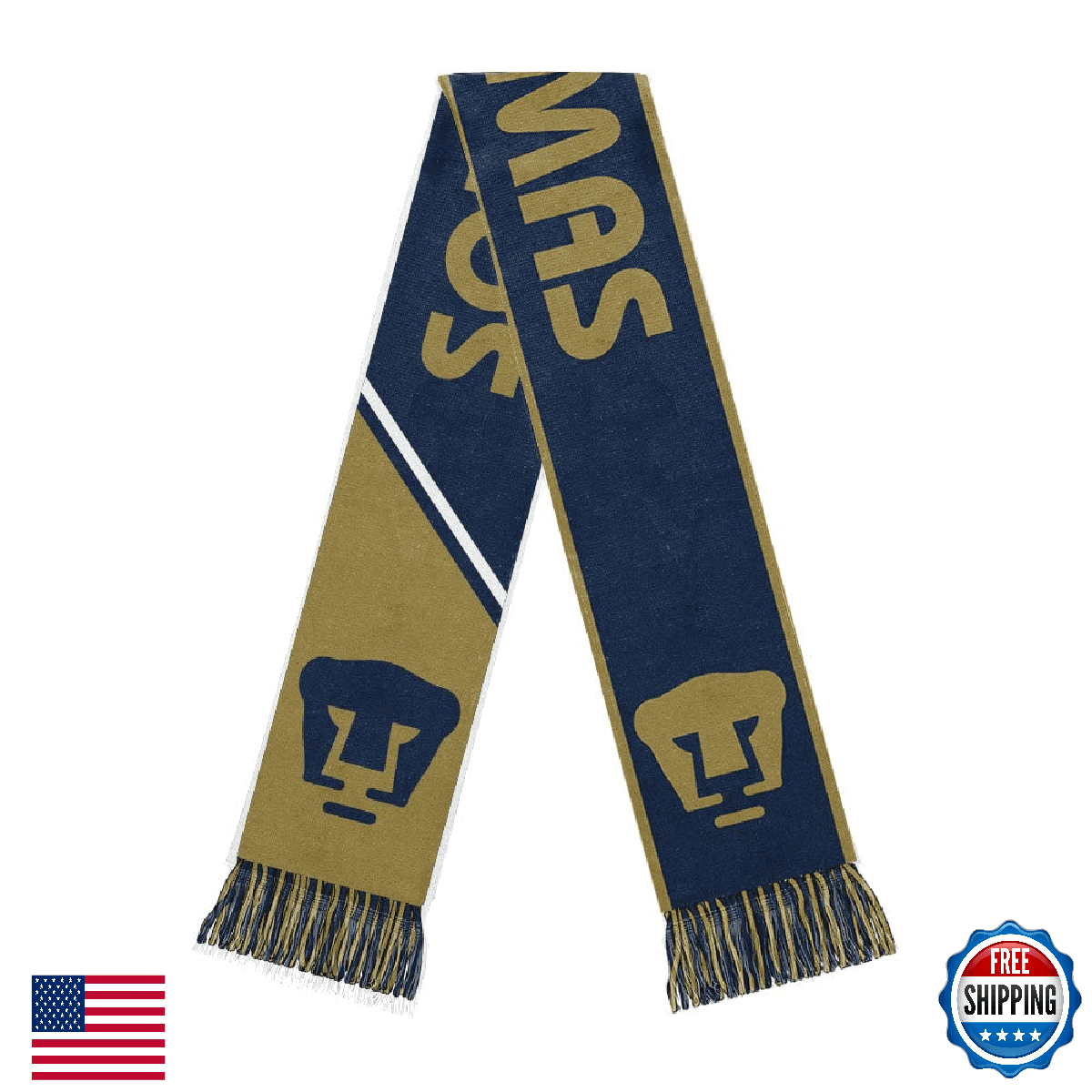 Icon Sports Intl Clubs Rally Reversible Scarf - Pumas Official Licensed - Image 1