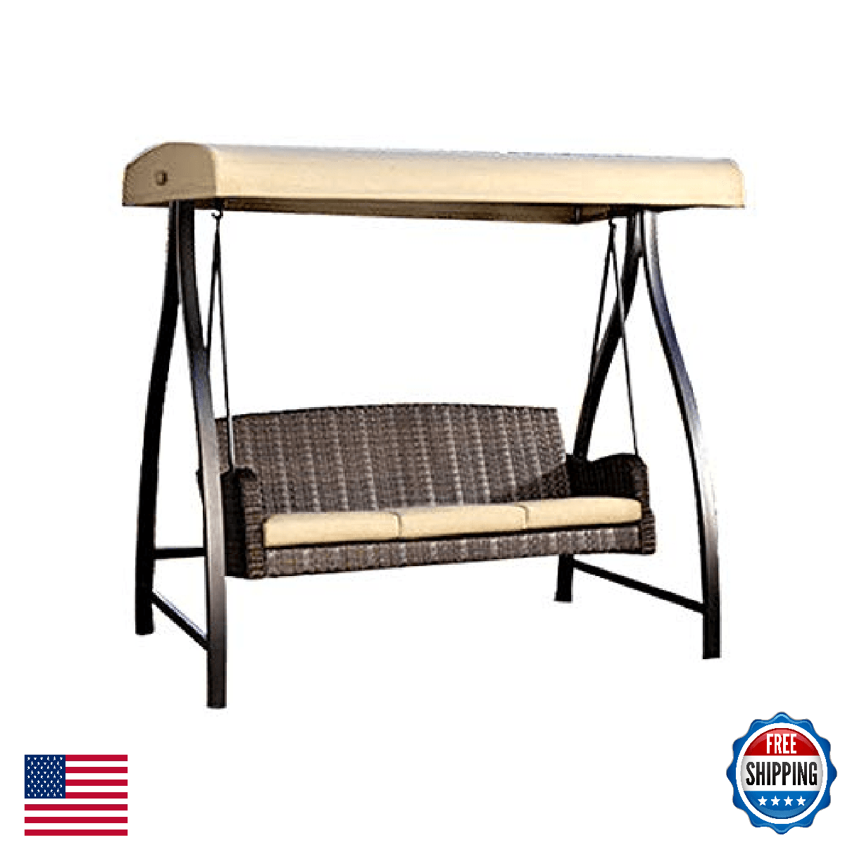 Fairview Swing Replacement Canopy Top Cover RipLock 500 Denier UV Treated - Image 1