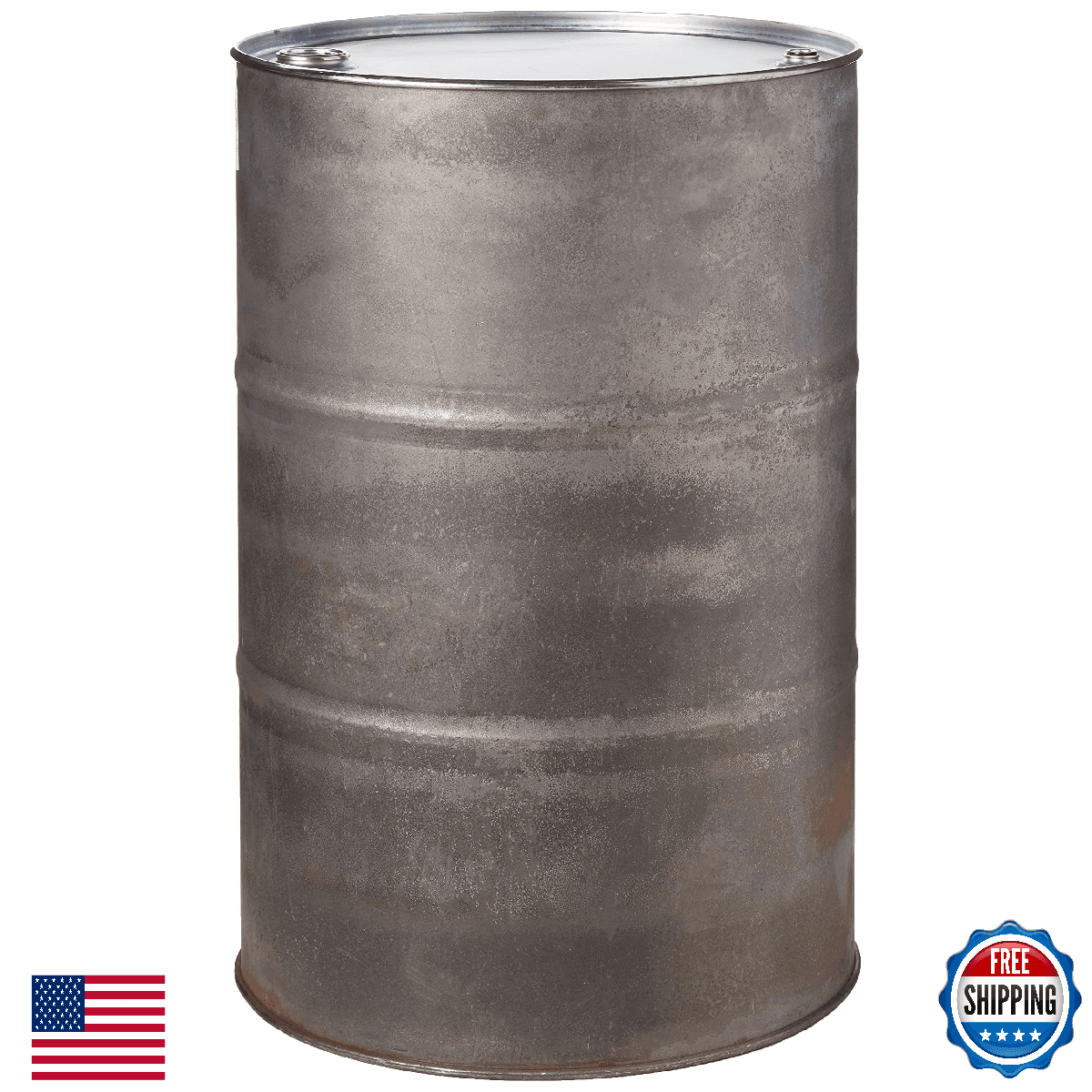 Vogelzang US DR55 55 Gallon Drum for Barrel Camp Stove Kit, Gray, Steel - Image 1