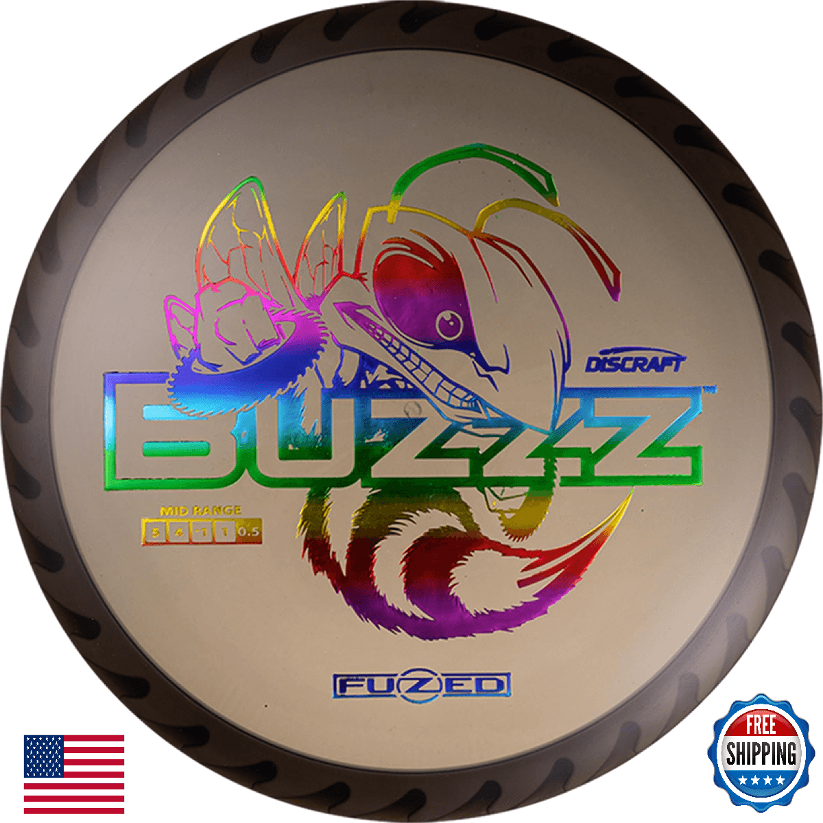 Discraft Buzzz Fuzed Line Saw Pattern Midrange Golf Disc - 173-174g Z Blend - Image 1