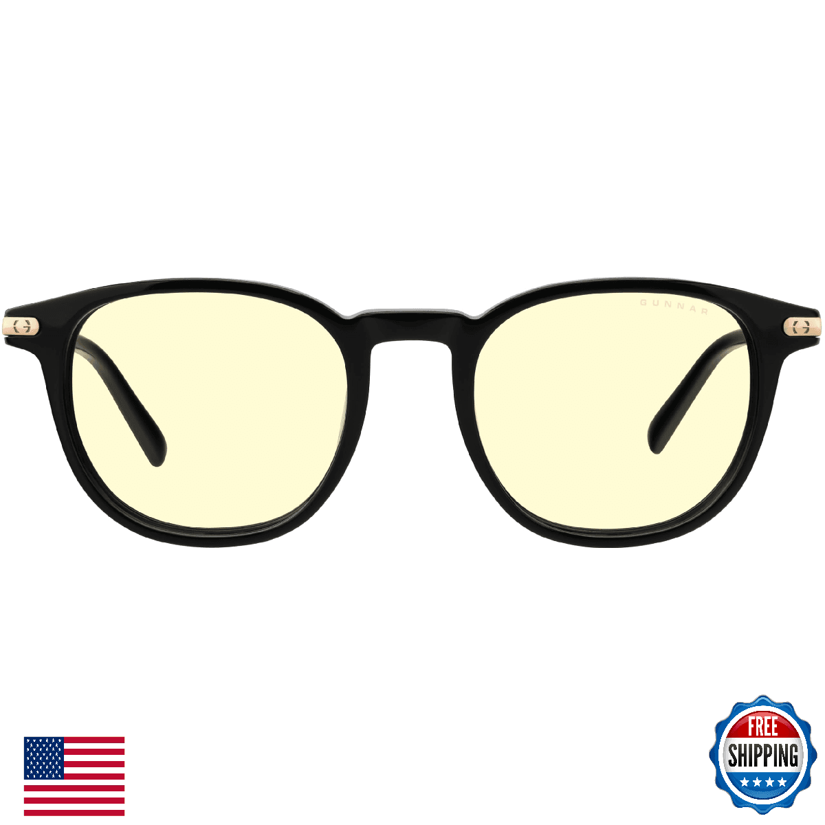GUNNAR Womens Computer Glasses - Sofia Onyx Amber Lens - Blue Light Blocking Ant - Image 1