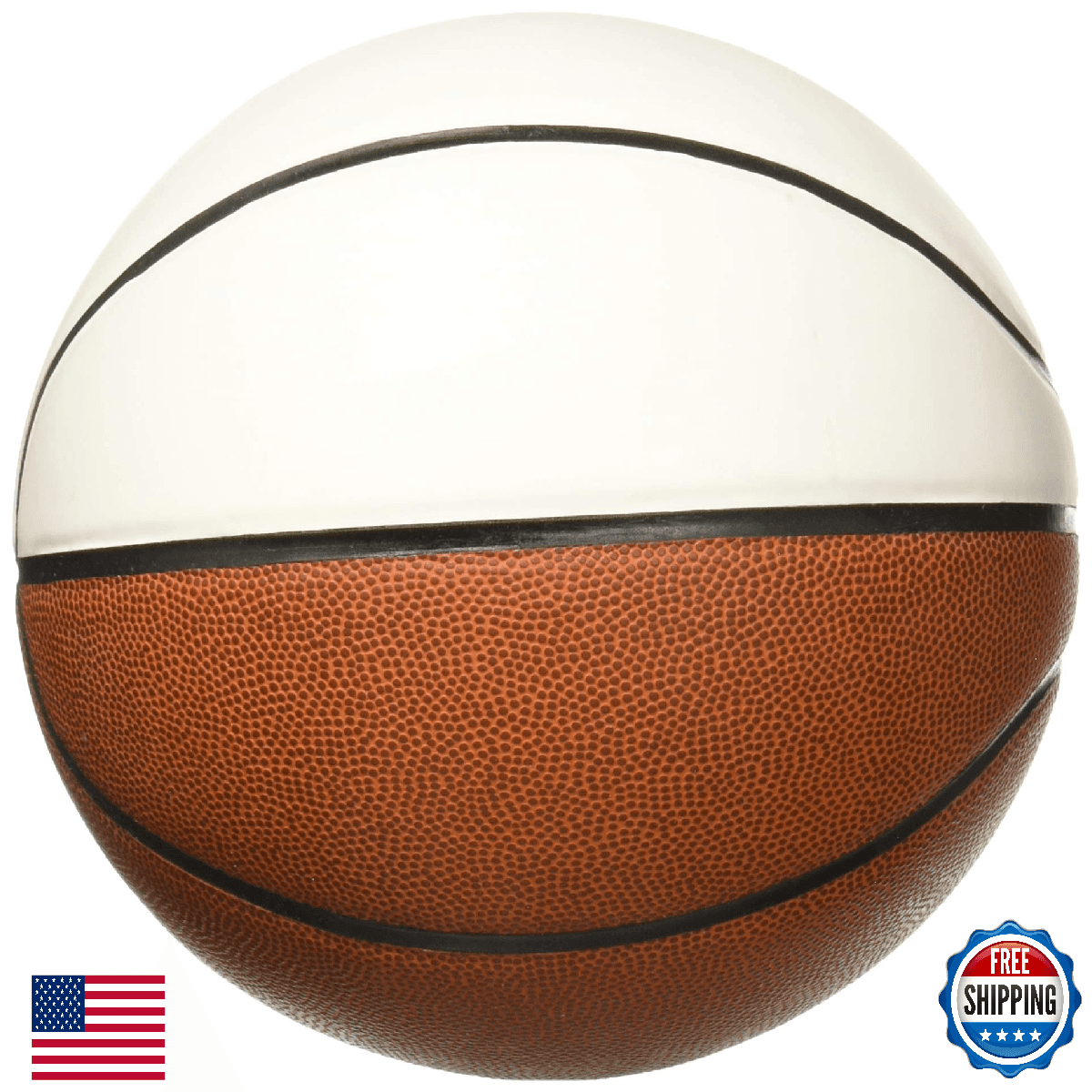 BSN Sports Autograph Basketball 29.5" White - Laminated Synthetic Leather - Image 1