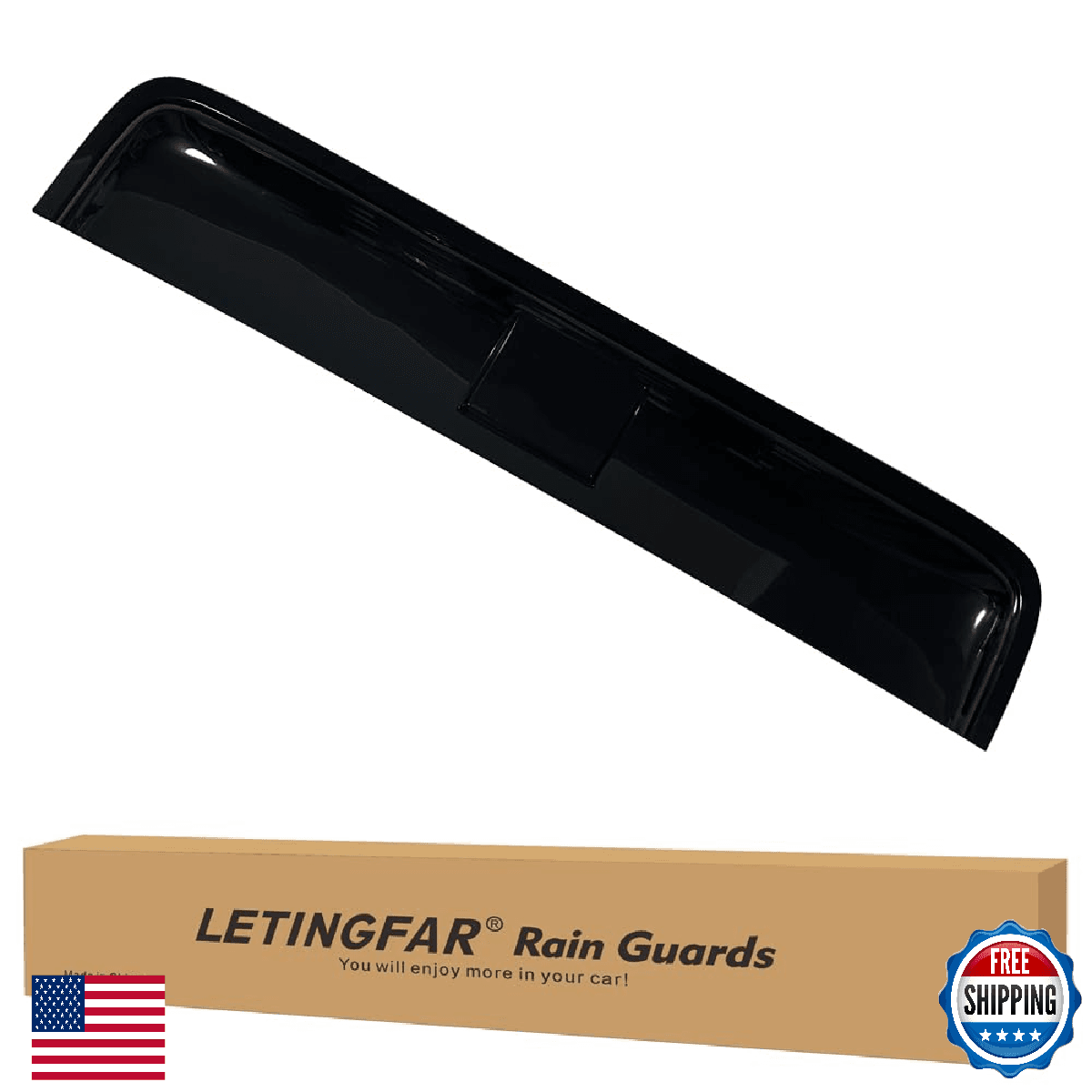 37.8" 980mm Sunroof Wind Deflector Rain Guard Universal Tinted Moonroof Visor - Image 1