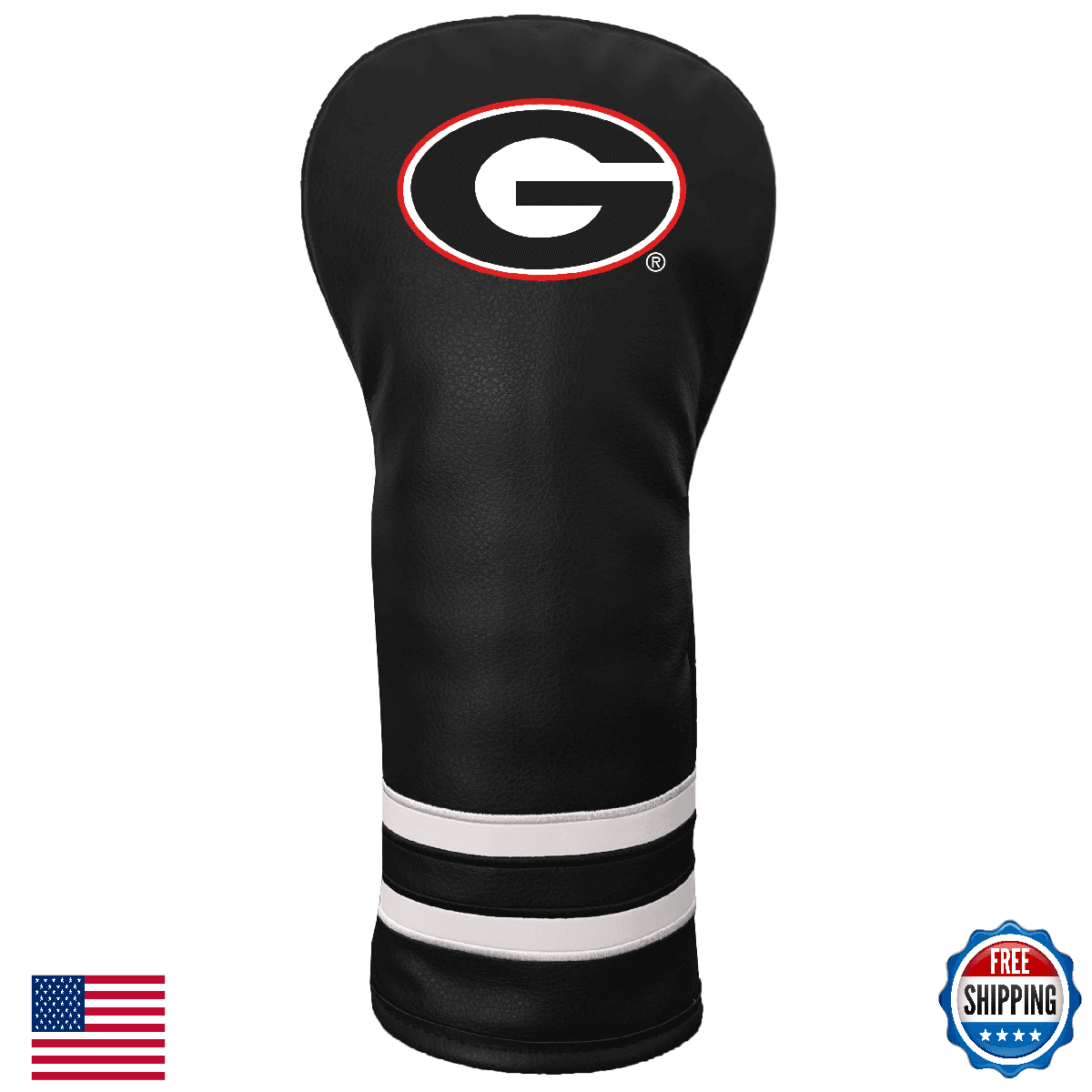 Team Golf NCAA Georgia Vintage Fairway Headcover - Fits All Fairway Clubs - Image 1