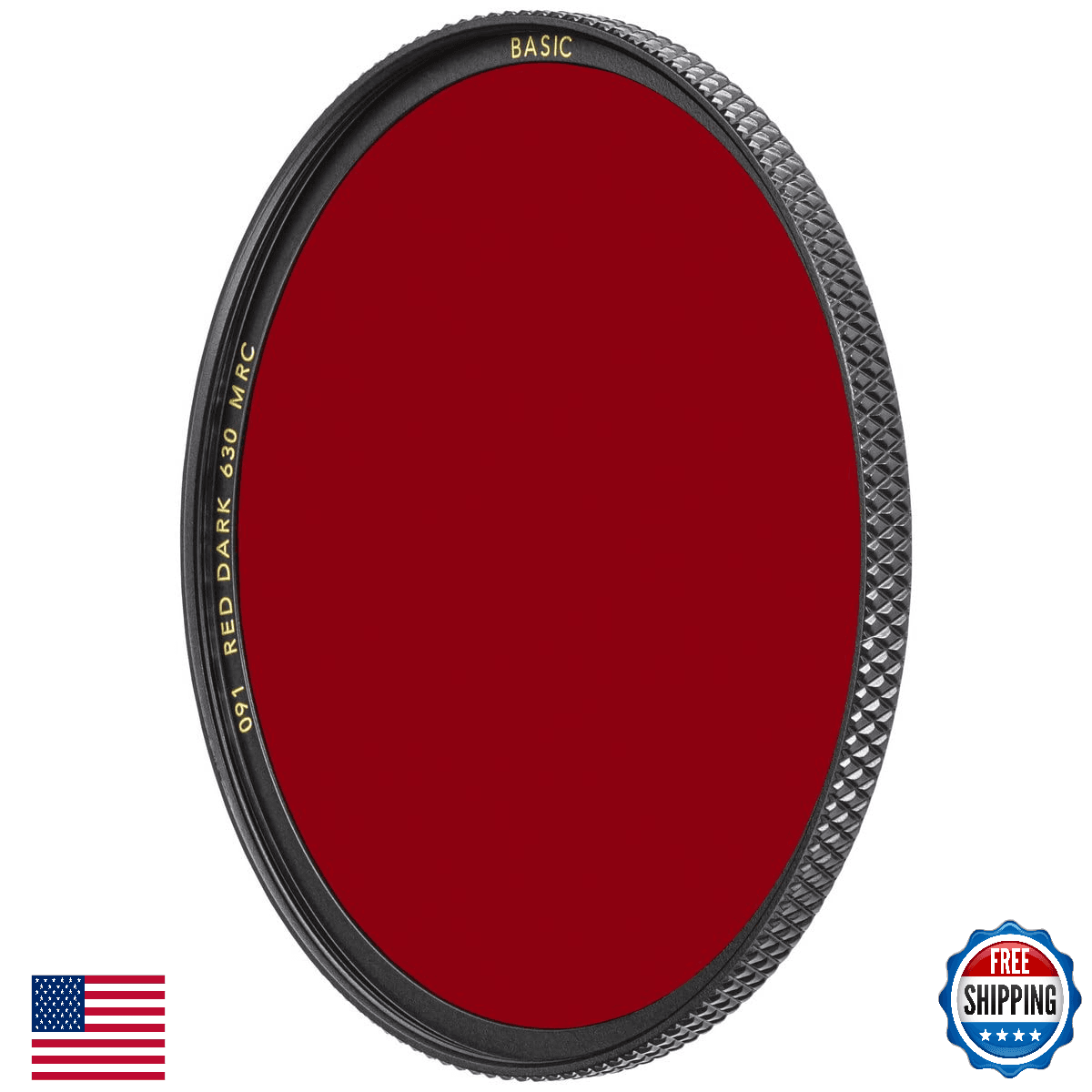 B+W 49mm Basic Black & White Dark Red MRC 091M Glass Filter - Image 1