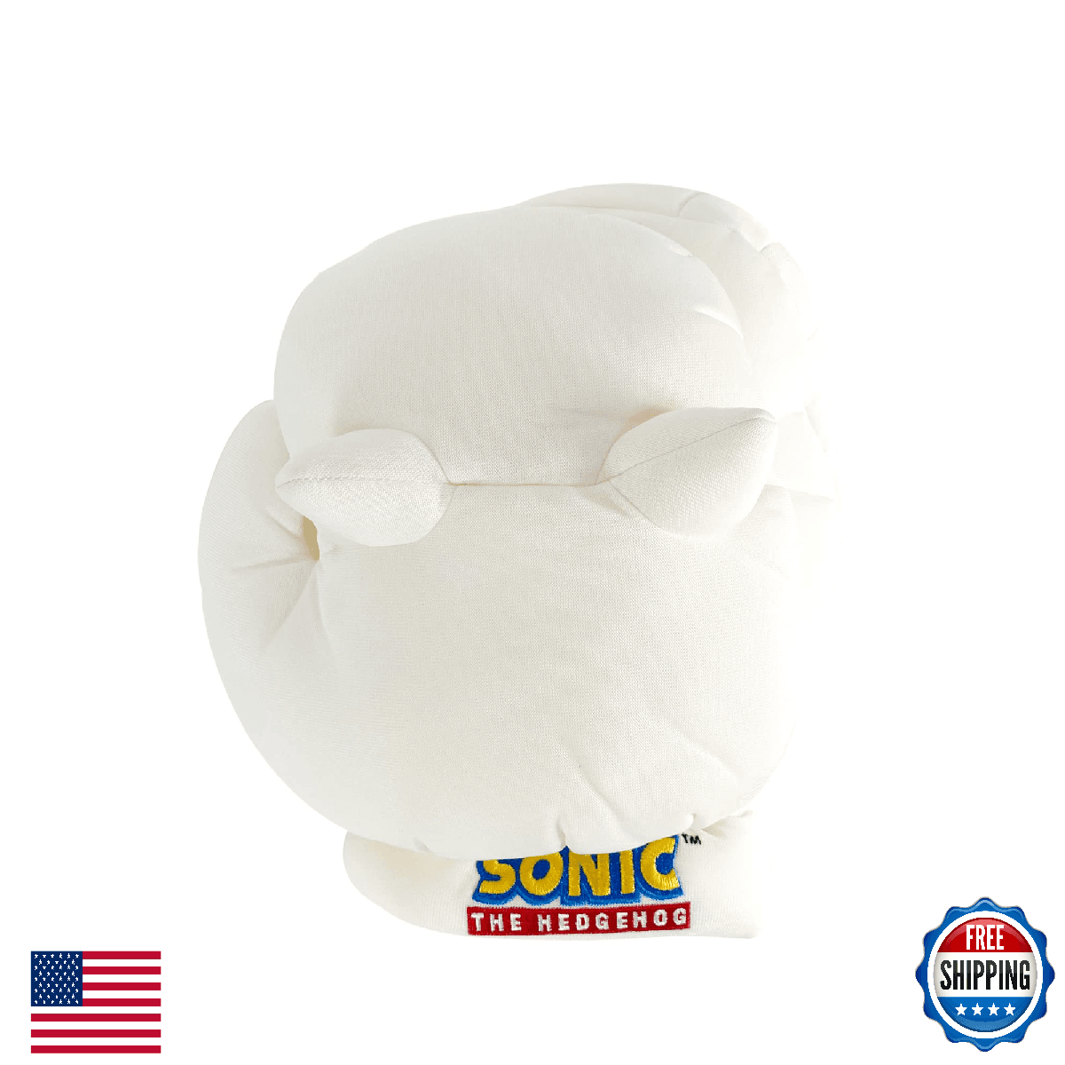GE Animation Knuckles Sonic the Hedgehog Cosplay Plush Gloves White 9" - Image 1